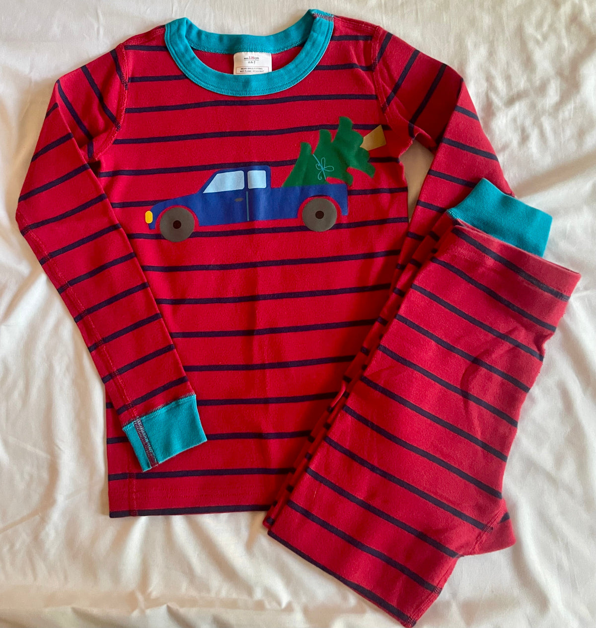 Seller #73 Hanna Andersson Christmas Truck PJ Set Boys Size 120/6-7