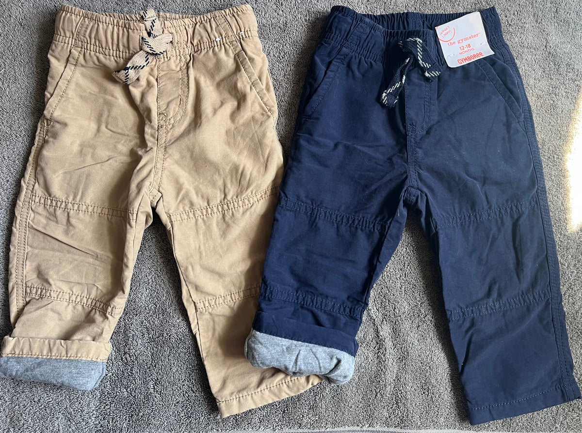 Seller #13 Gymboree boys 12-18 months lined pants - one NWT!
