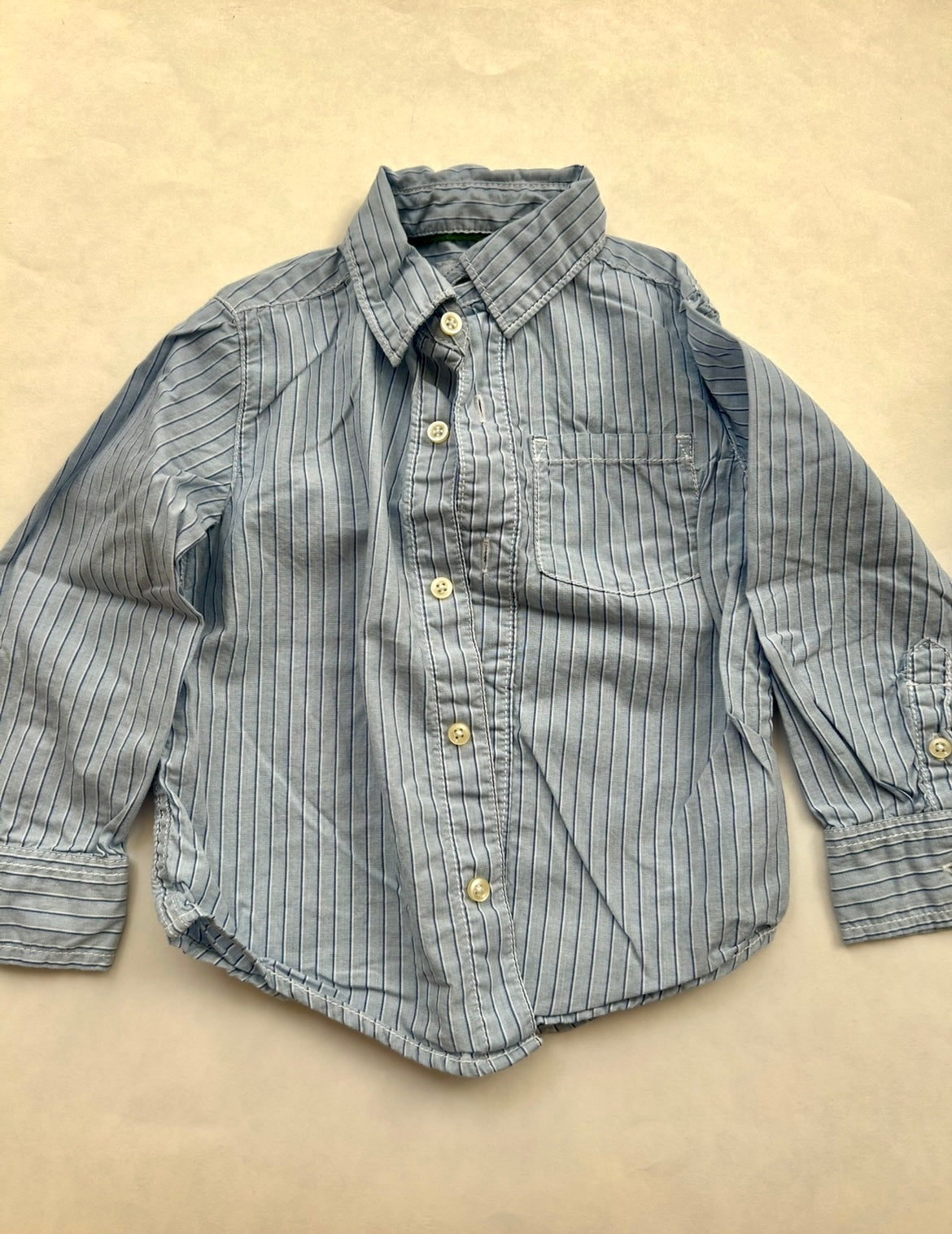 #200 Boys 2T Carter light blue collared button down