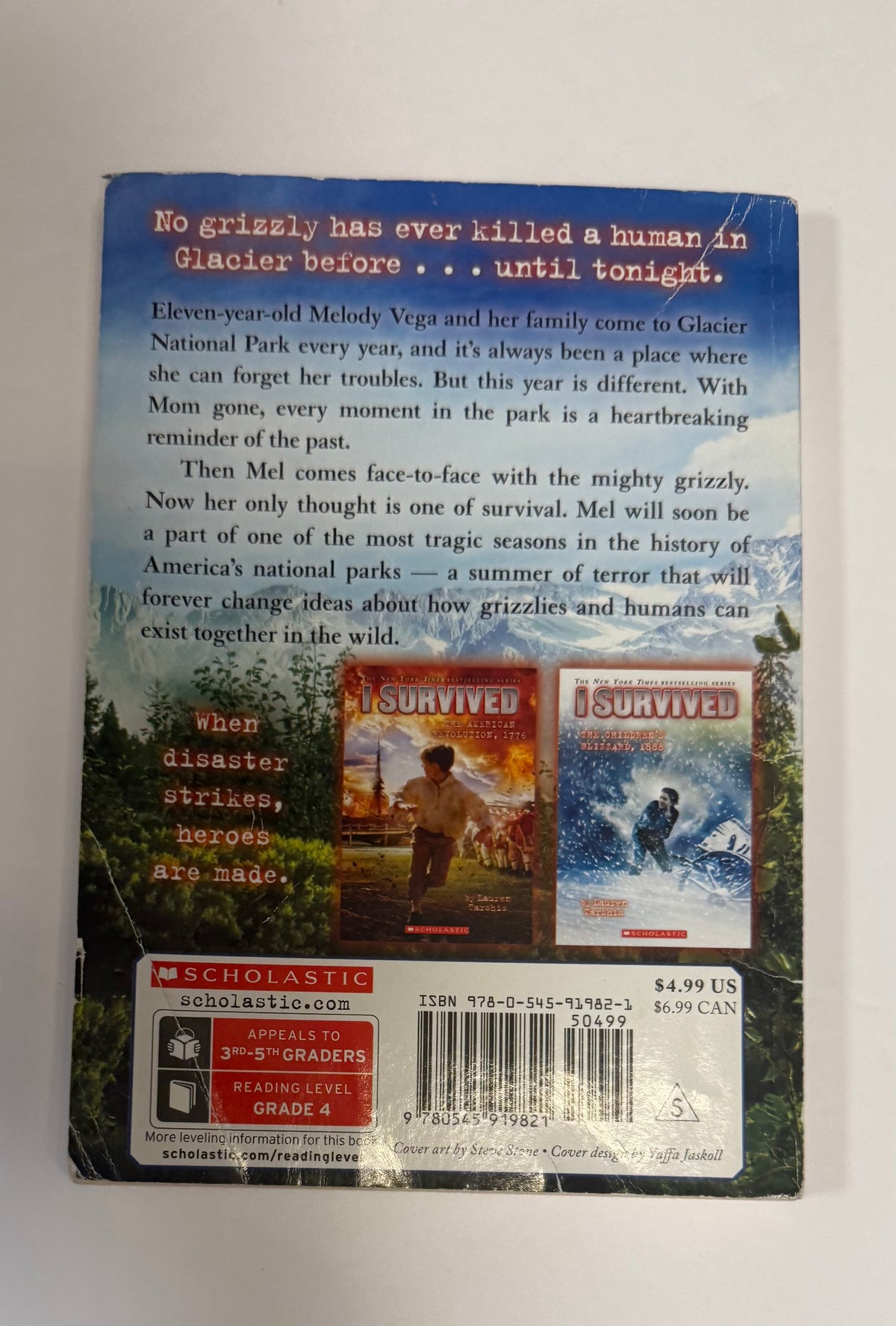 #141 Set of I survived novels -San Fran earthquake, grizzlies, Gettysburg, and great Chicago fire