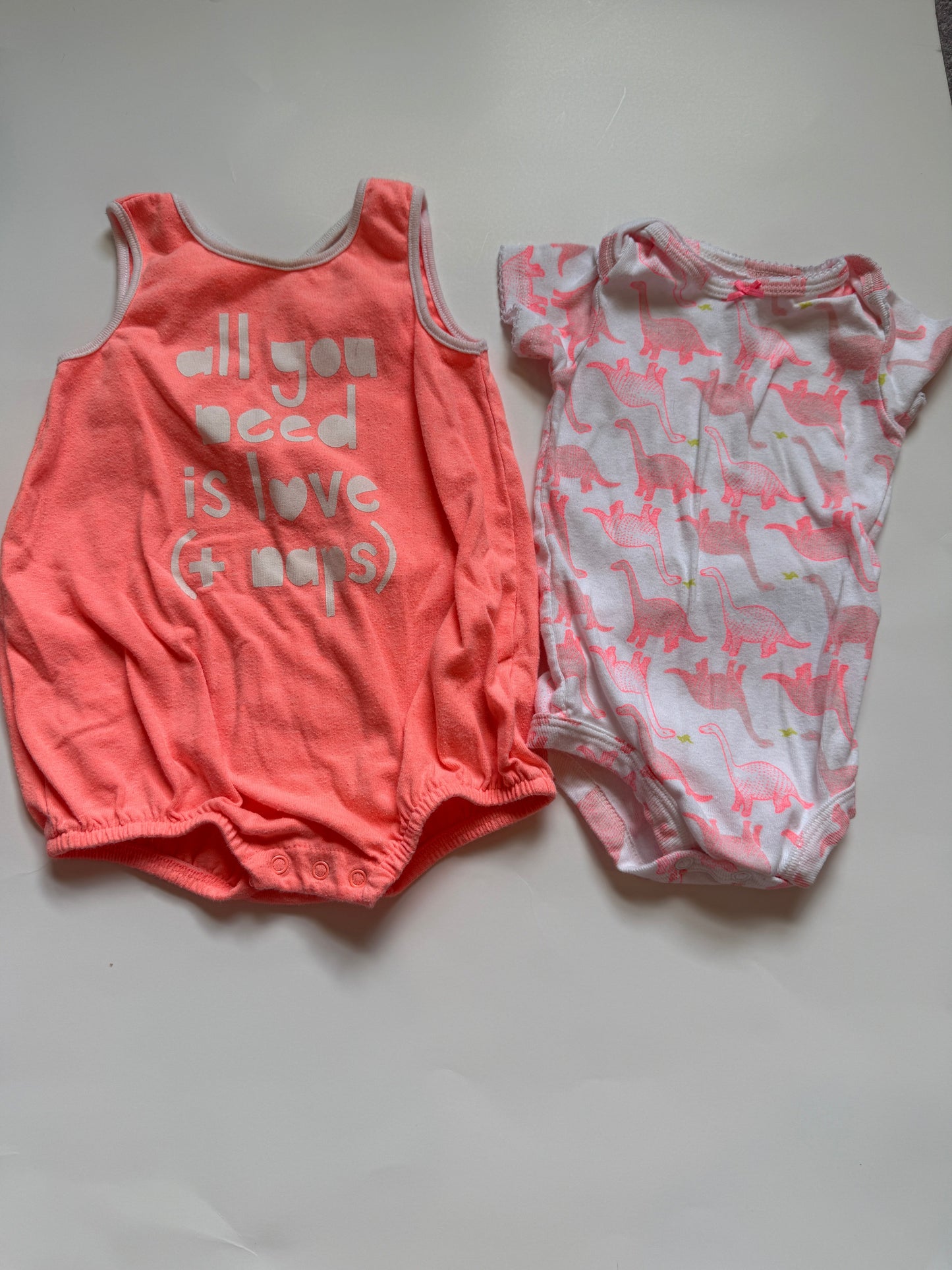 REDUCED #116 onesie bundle (2) girls 9 months