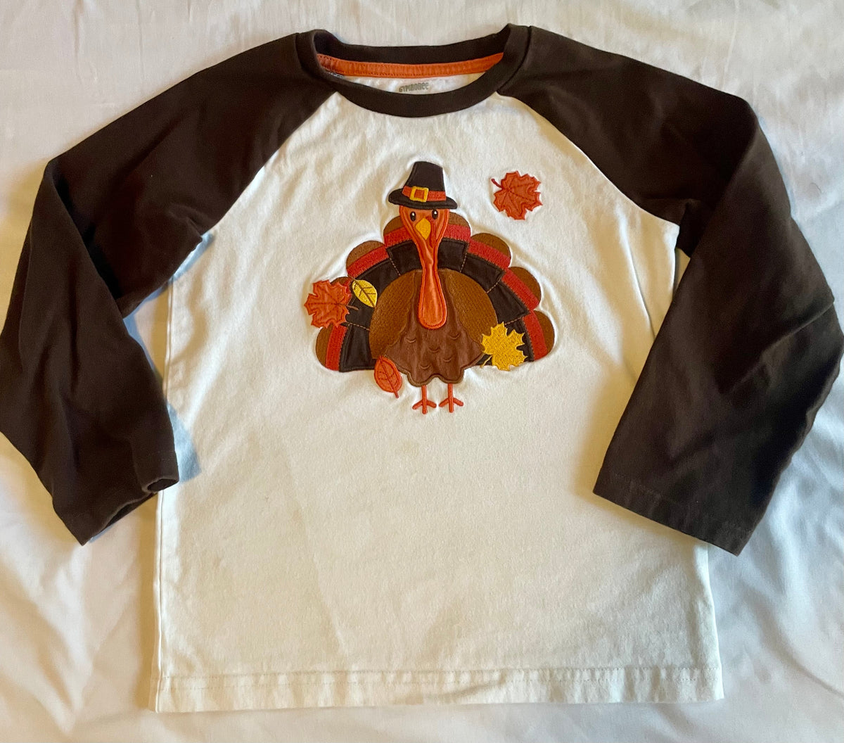 Seller #73 Gymboree Thanksgiving Turkey Appliqué Long Sleeve Tee Boys Size 5T