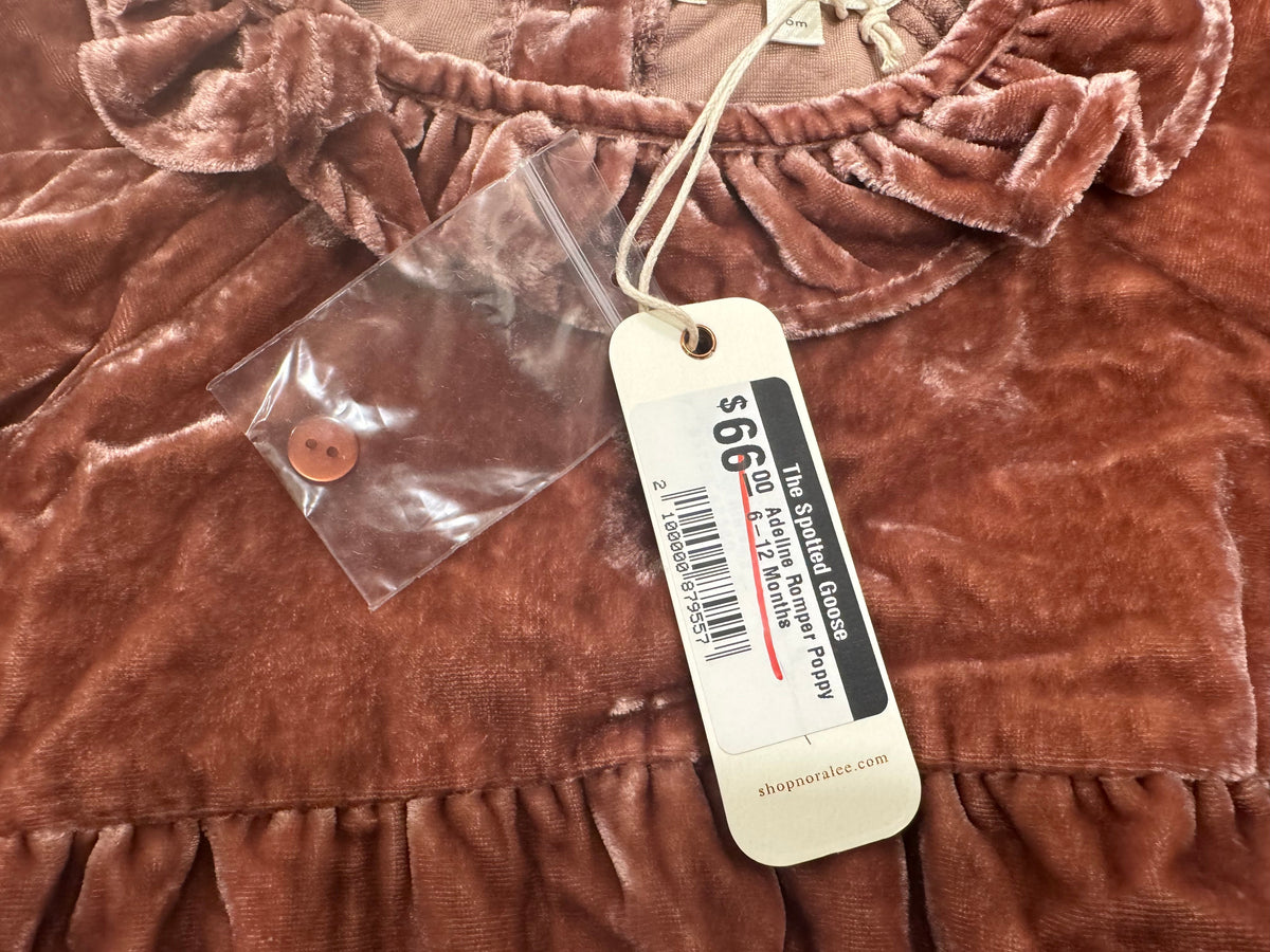 Seller #29 Noralee NWT 6 Months Girls Velvet Romper