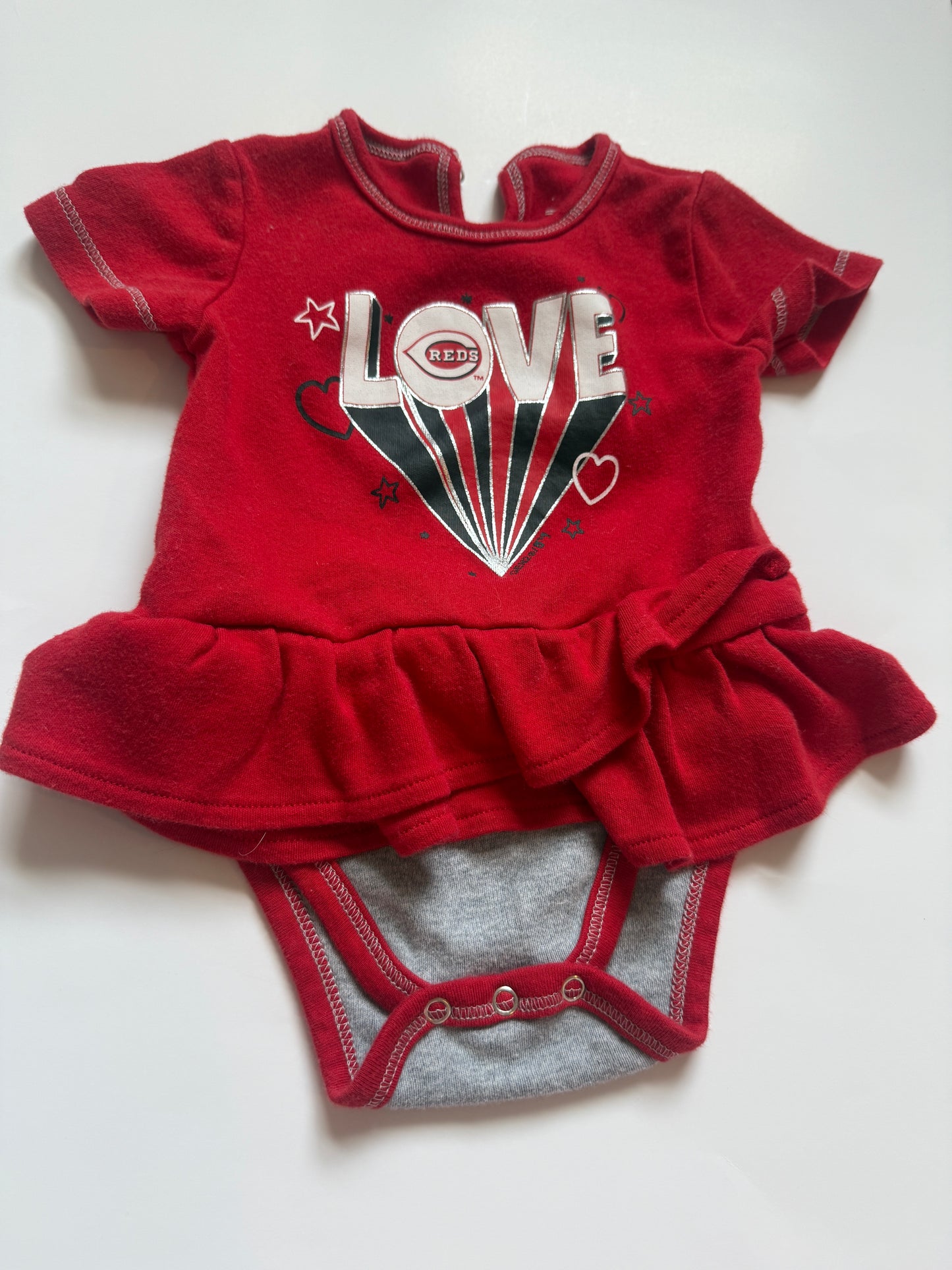 #116 Cincinnati Reds skirted onesie girls 9 months