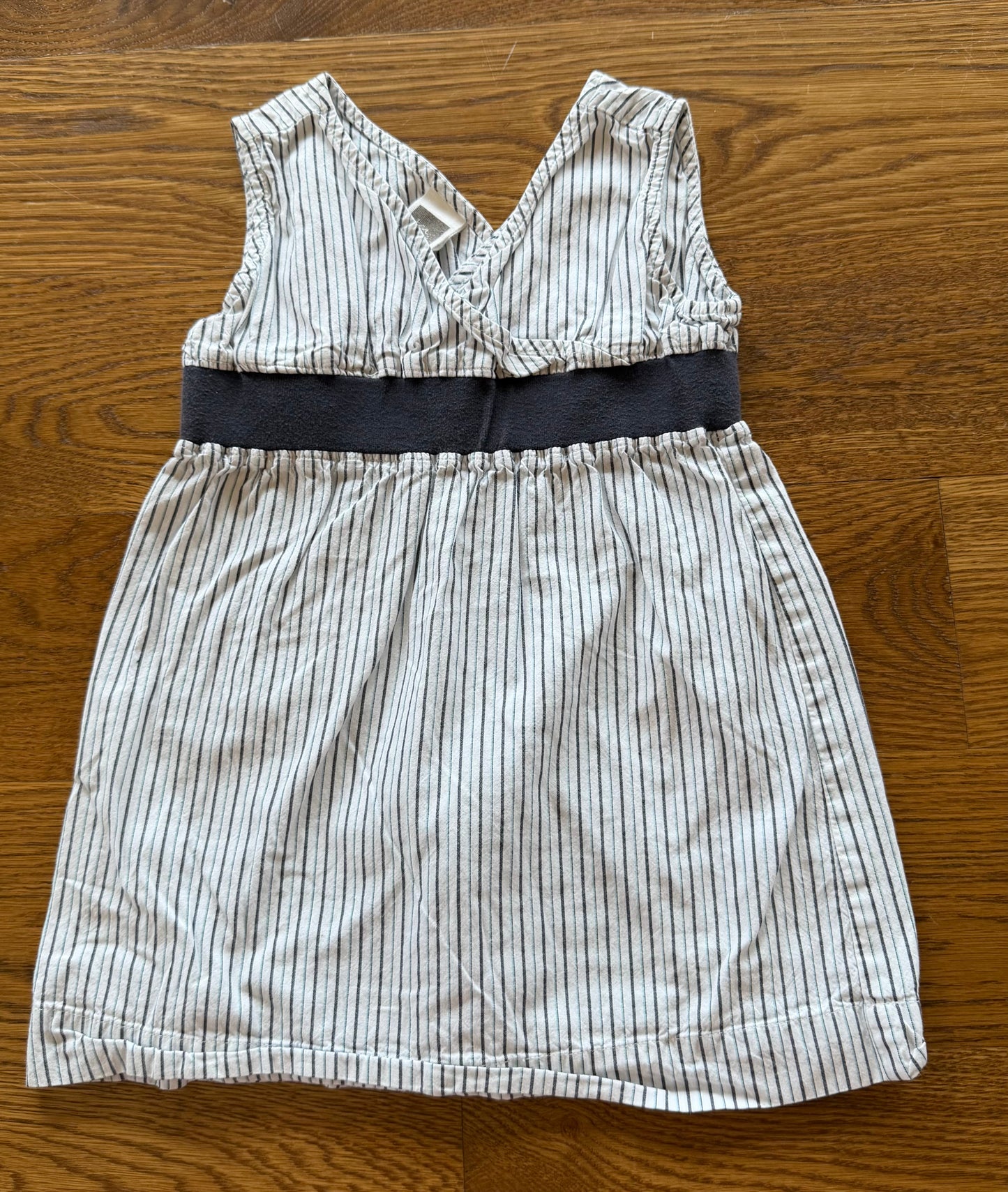 52 - Girls 3T Tea Navy and White Striped Dress