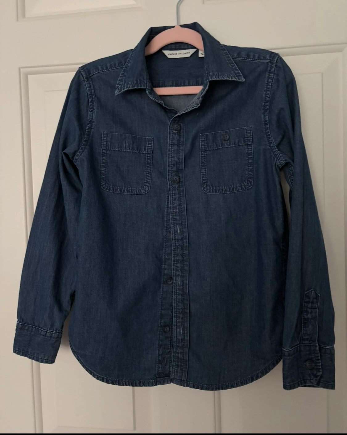 #30 girls Janie and Jack demi collared shirt, size 7