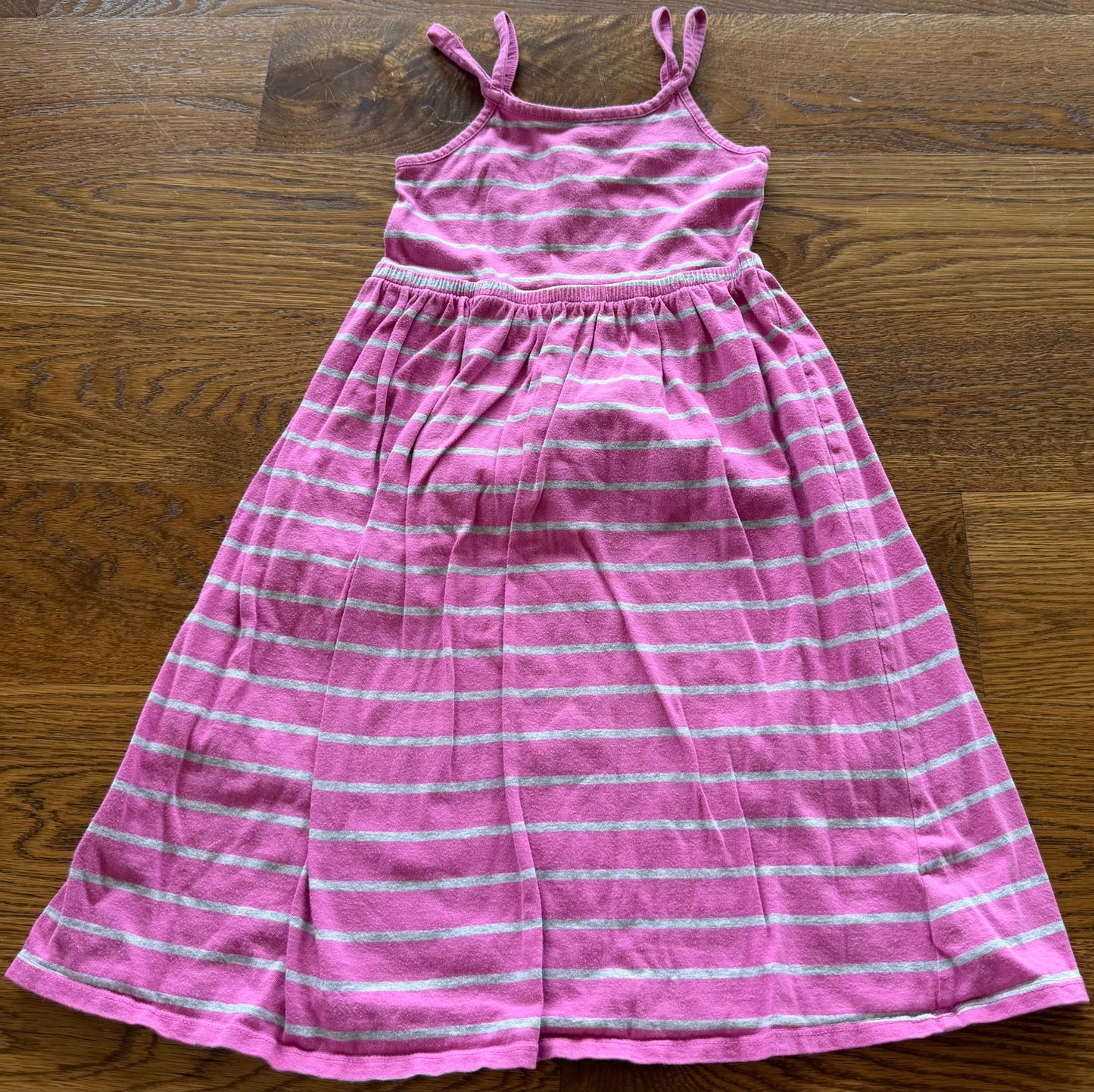 52 - Girls 4T Old Navy Pink and Gray Stiped Dress