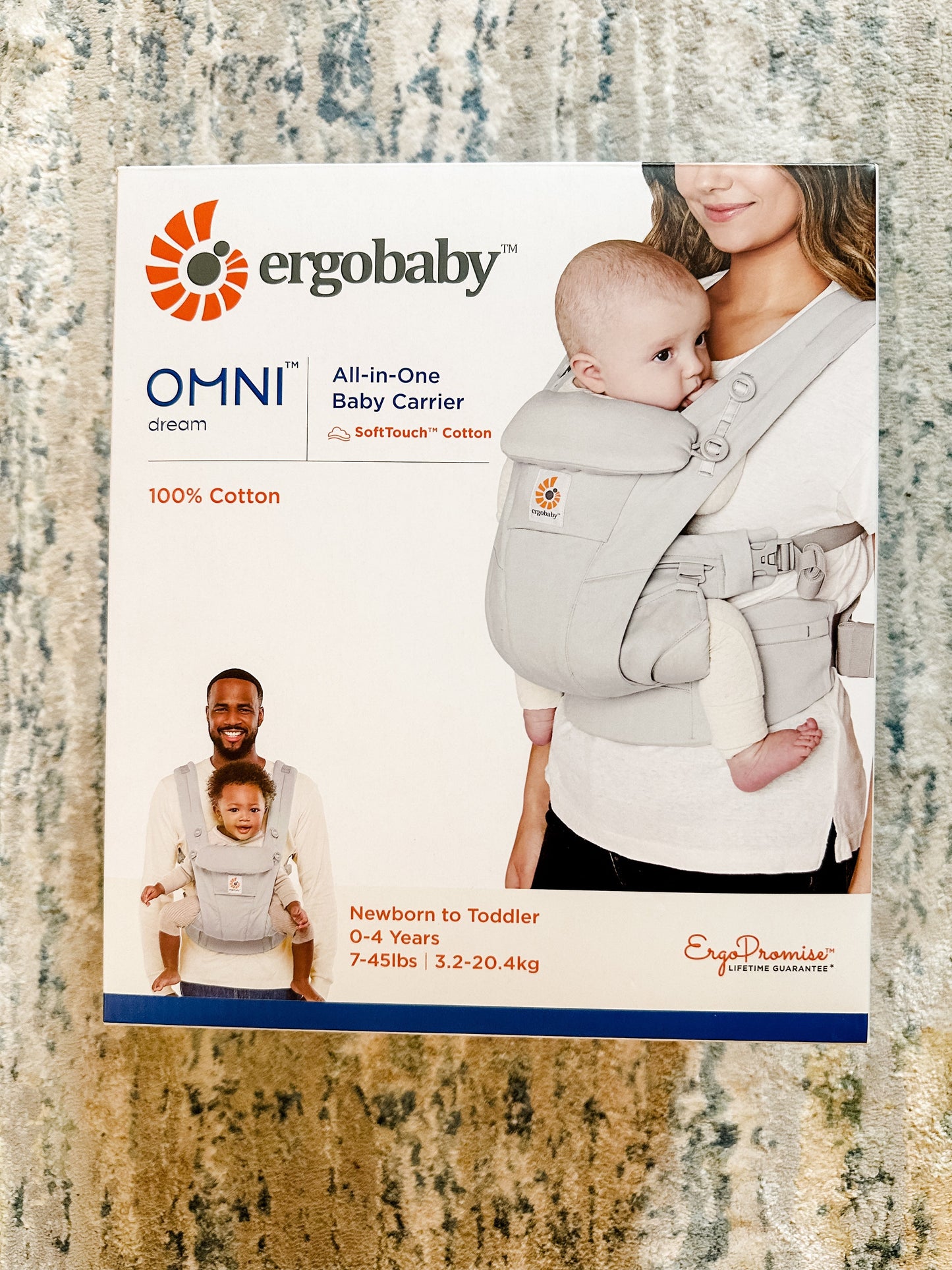 Seller #51: New in Box - Ergobaby Omni Deluxe Carrier - Pearl Grey