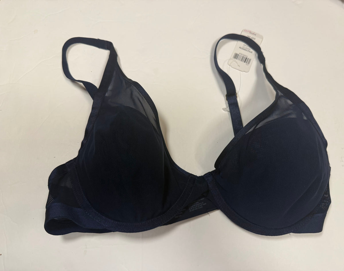#141 34C Soma NWT Navy Underwire Mesh Bra