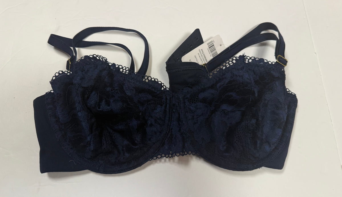 #141 34C Soma NWT Navy Underwire Lace Bra