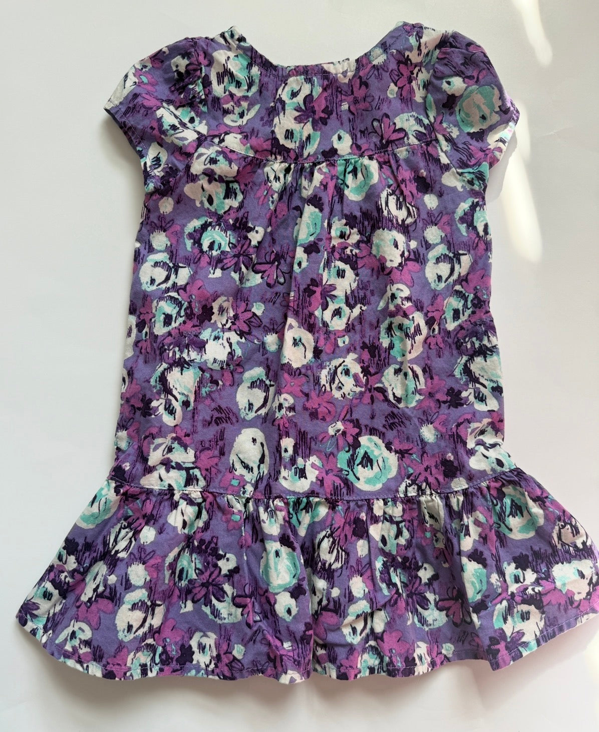 #116 Carters purple floral dress girls 18 months