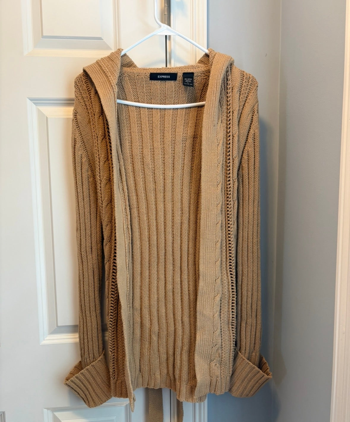 #22 Express cardigan camel size large women’s