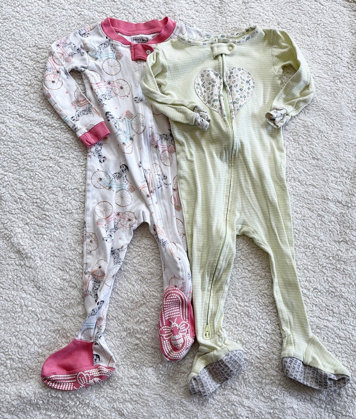#58 Girls 18 M Footed Pajama Bundle