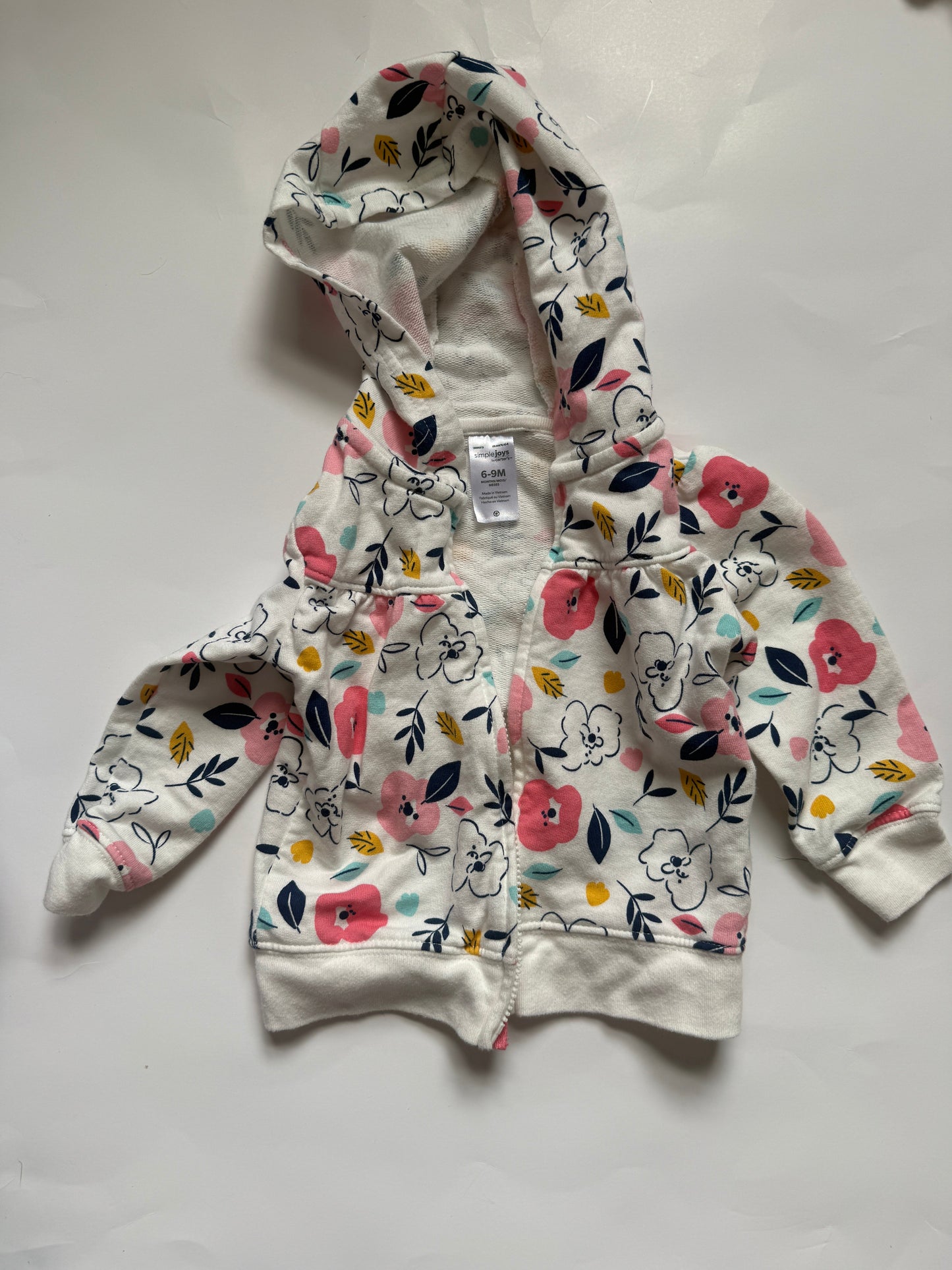 REDUCED #116 carters flower jacket girls 6-9 months