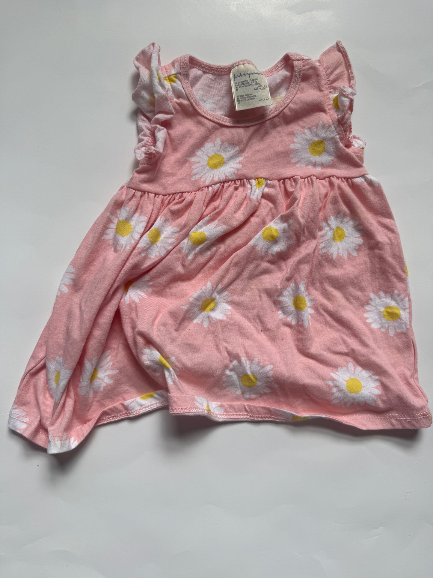 REDUCED #116 First Impressions dress bundle (pink floral and tie dye) girls 6-9 months