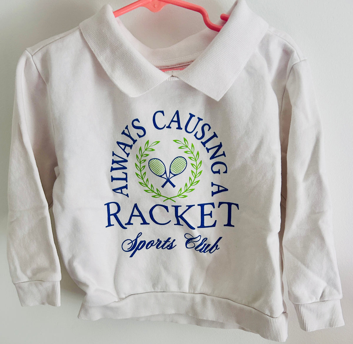 #15 Old Navy 3t “Always Causing a Racket” Polo Sweater