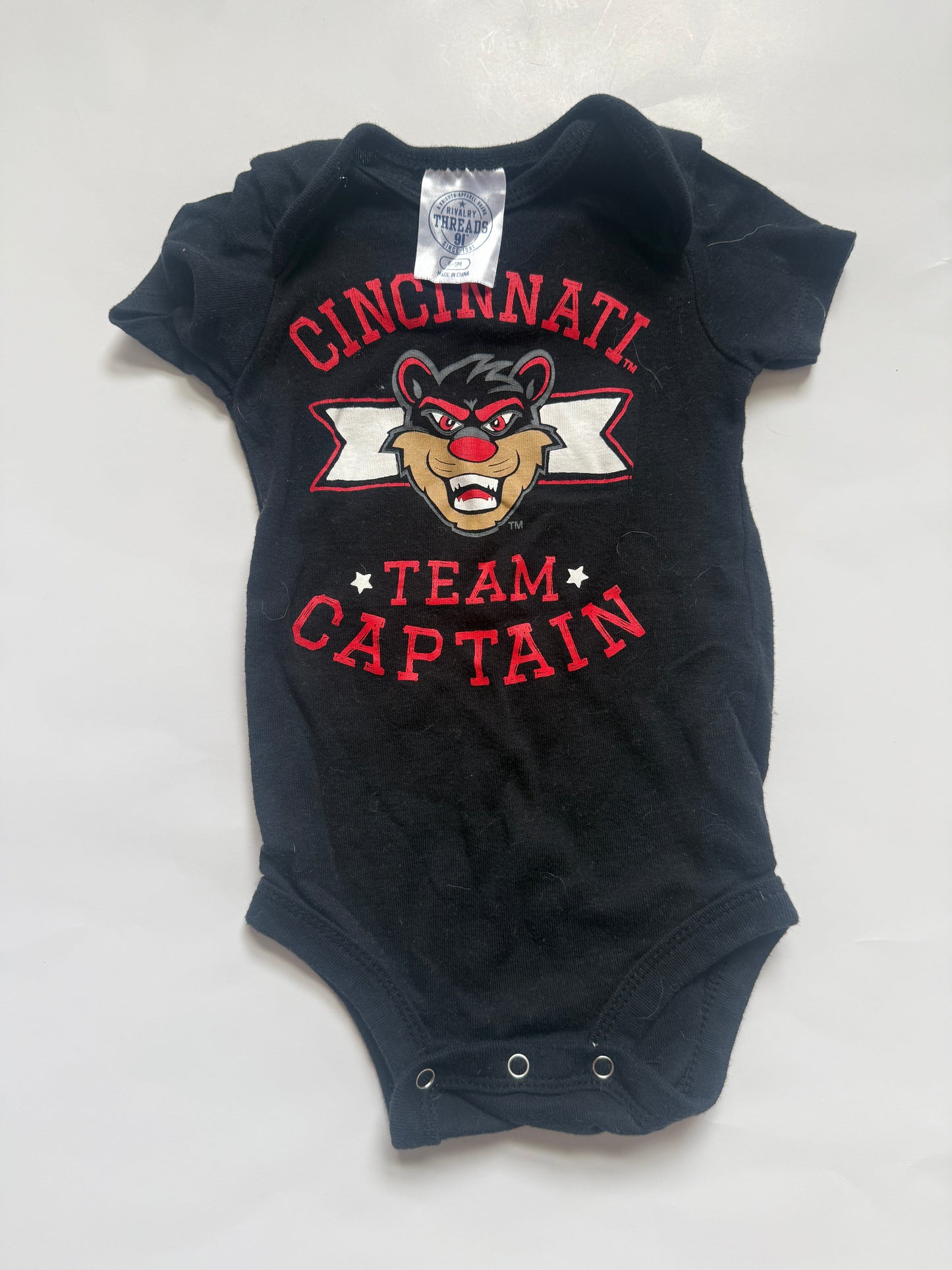 REDUCED #116 UC Bearcats onesie gender neutral 6-9 months