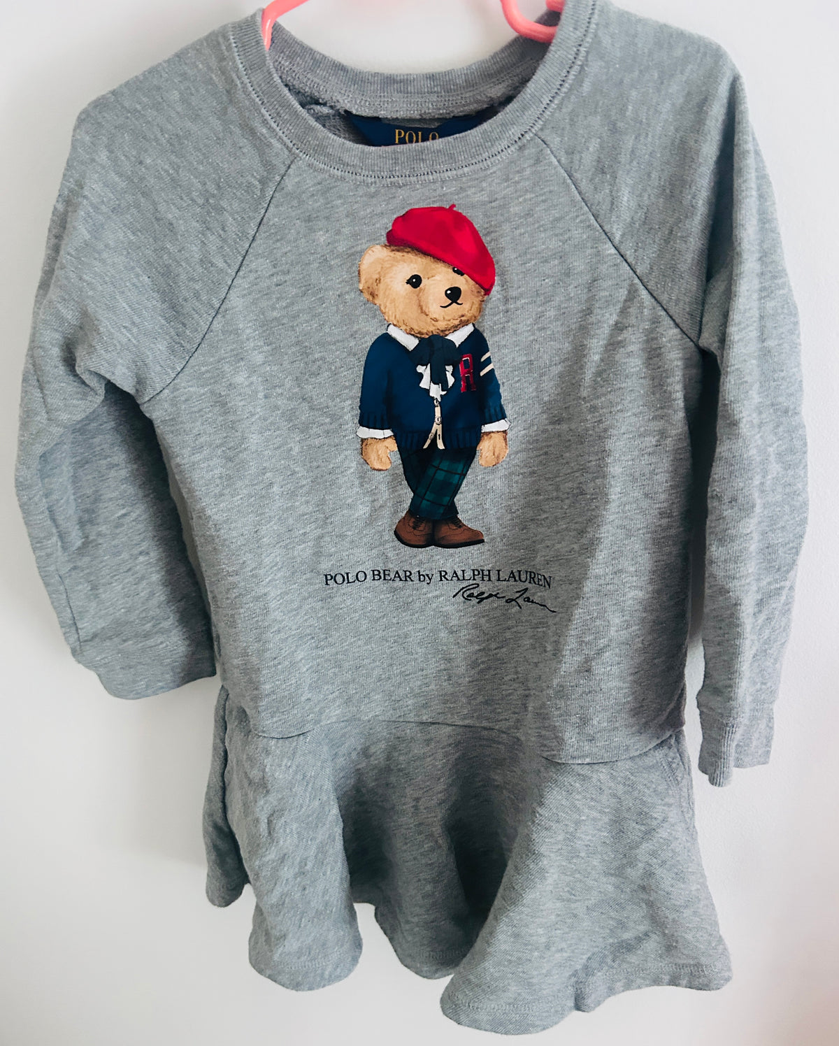 #15 3t Polo Ralph Lauren Bear Sweater Dress