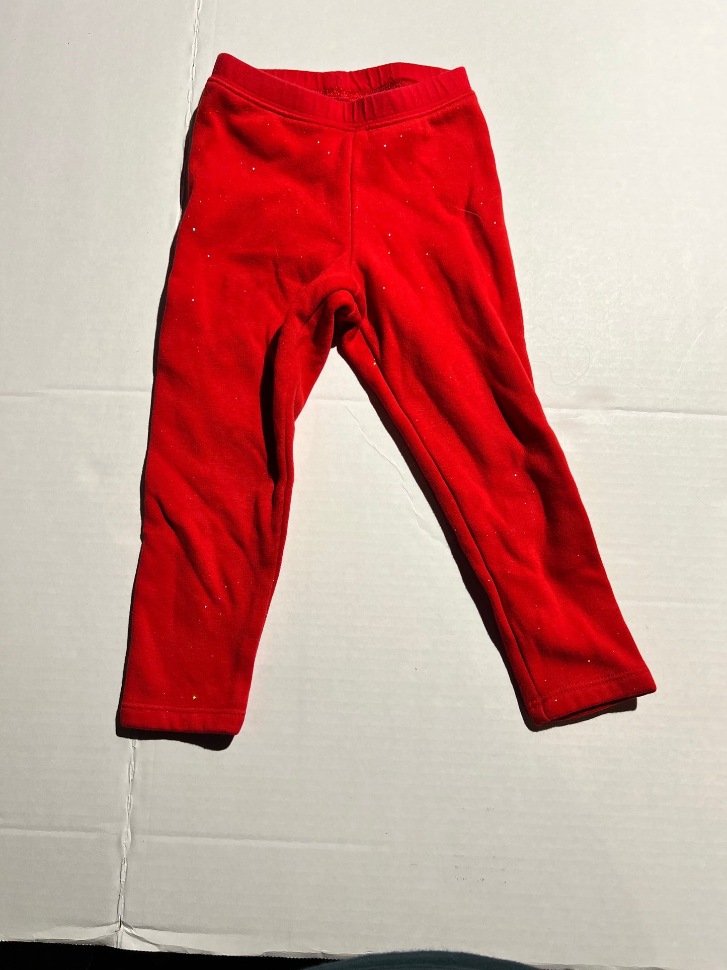 #98 Girls 2T Fleece lined Glittery Leggings