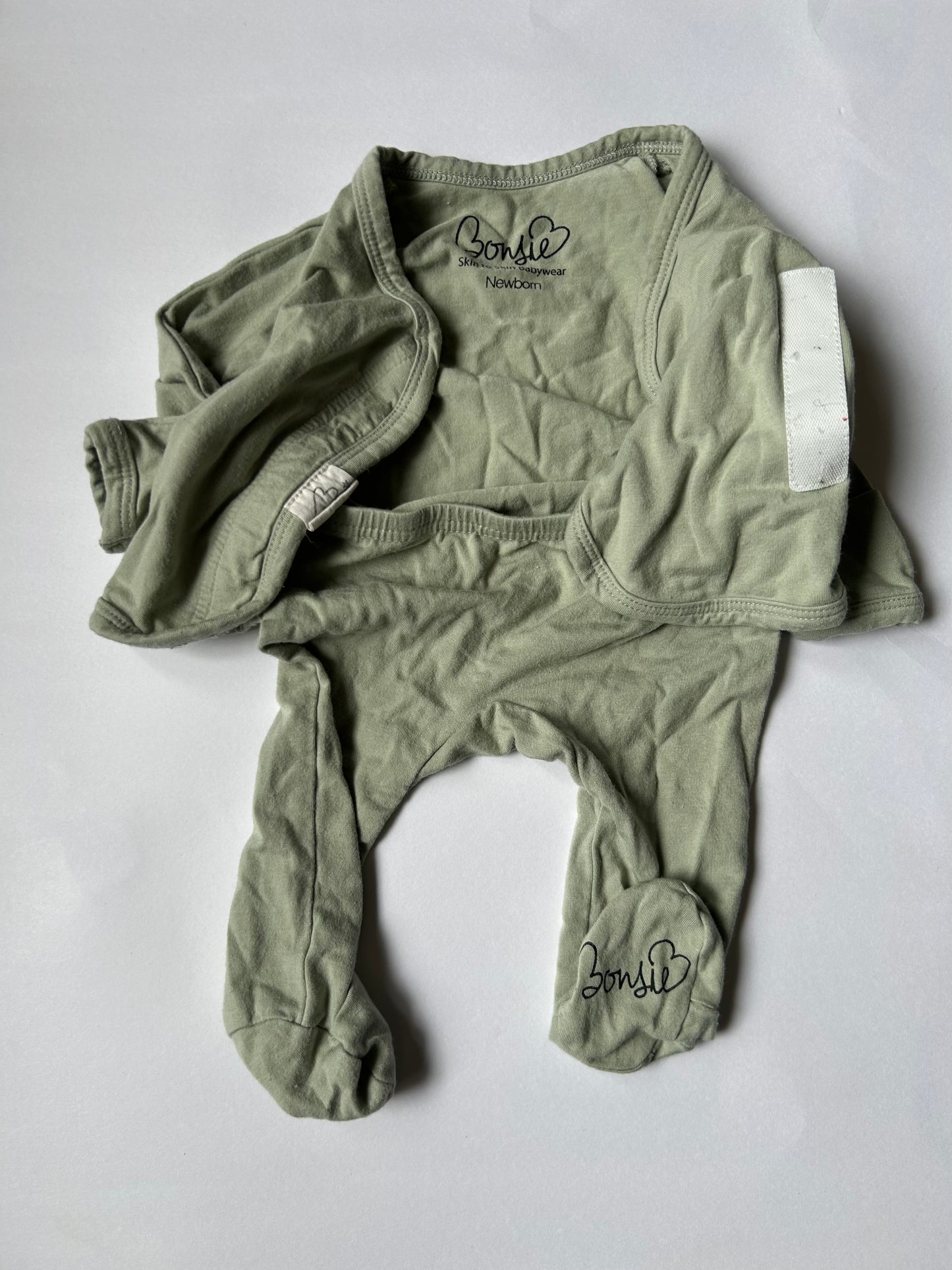 Seller 21 Bonsie green skin to skin Newborn boy