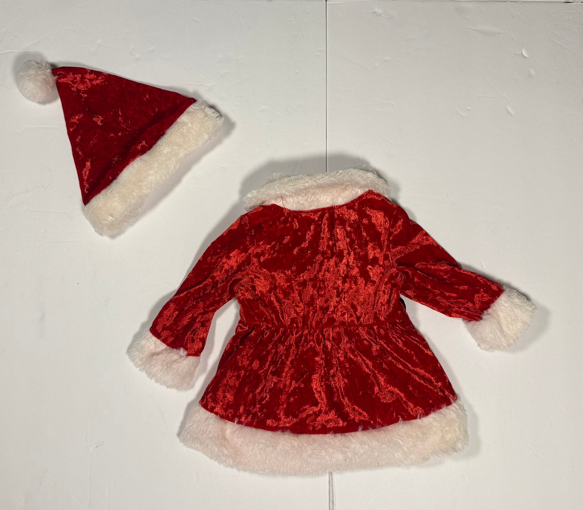 #141 Girls 12 Months Santa Outfit with Hat