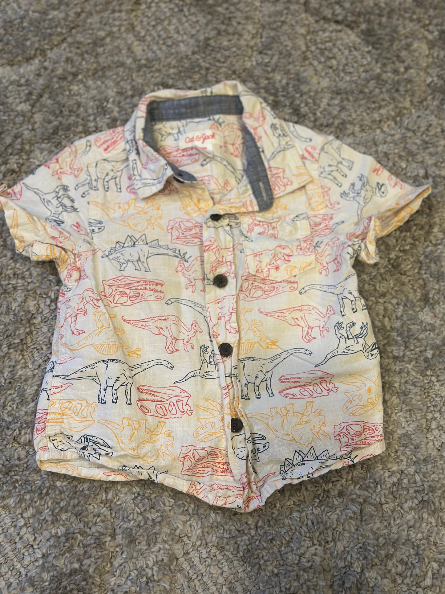 #16 Cat & Jack Dino Button Up - 12 Months