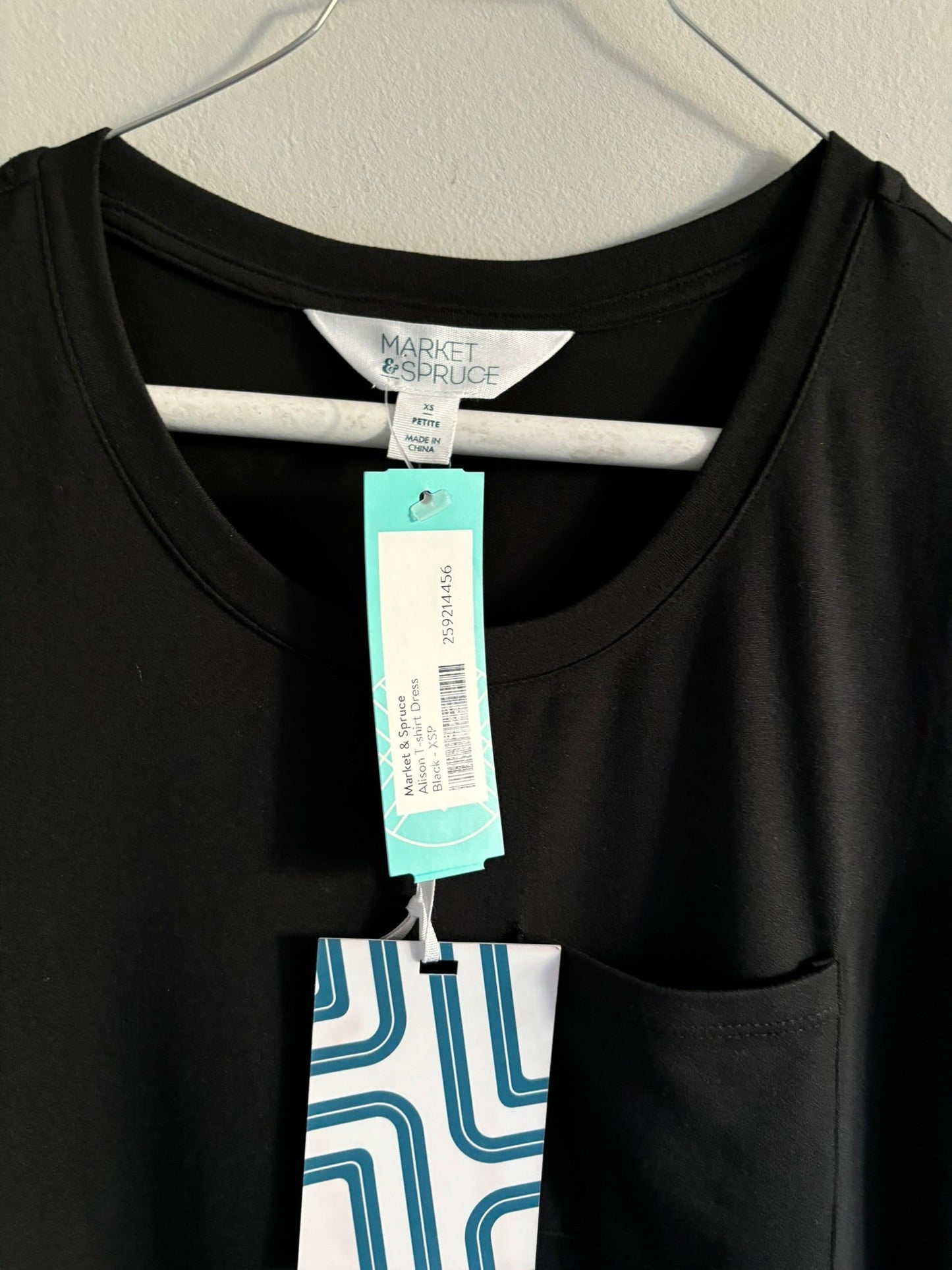 #101 *REDUCED*NWT Market & Spruce Alison Knit T-shirt Dress Black Women Size XSmall Petite