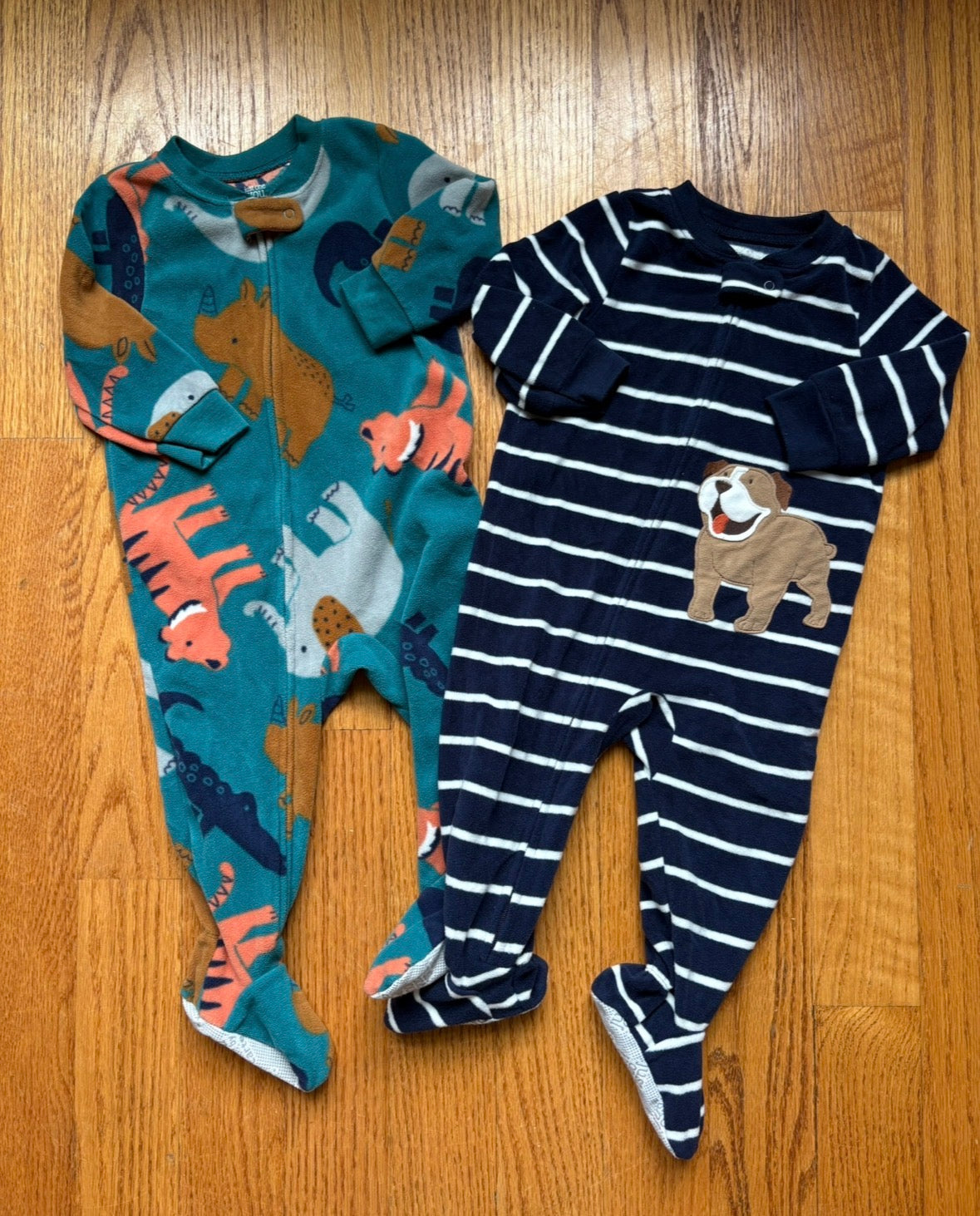#22 Carter’s Boys Flannel footie pajamas 12 months