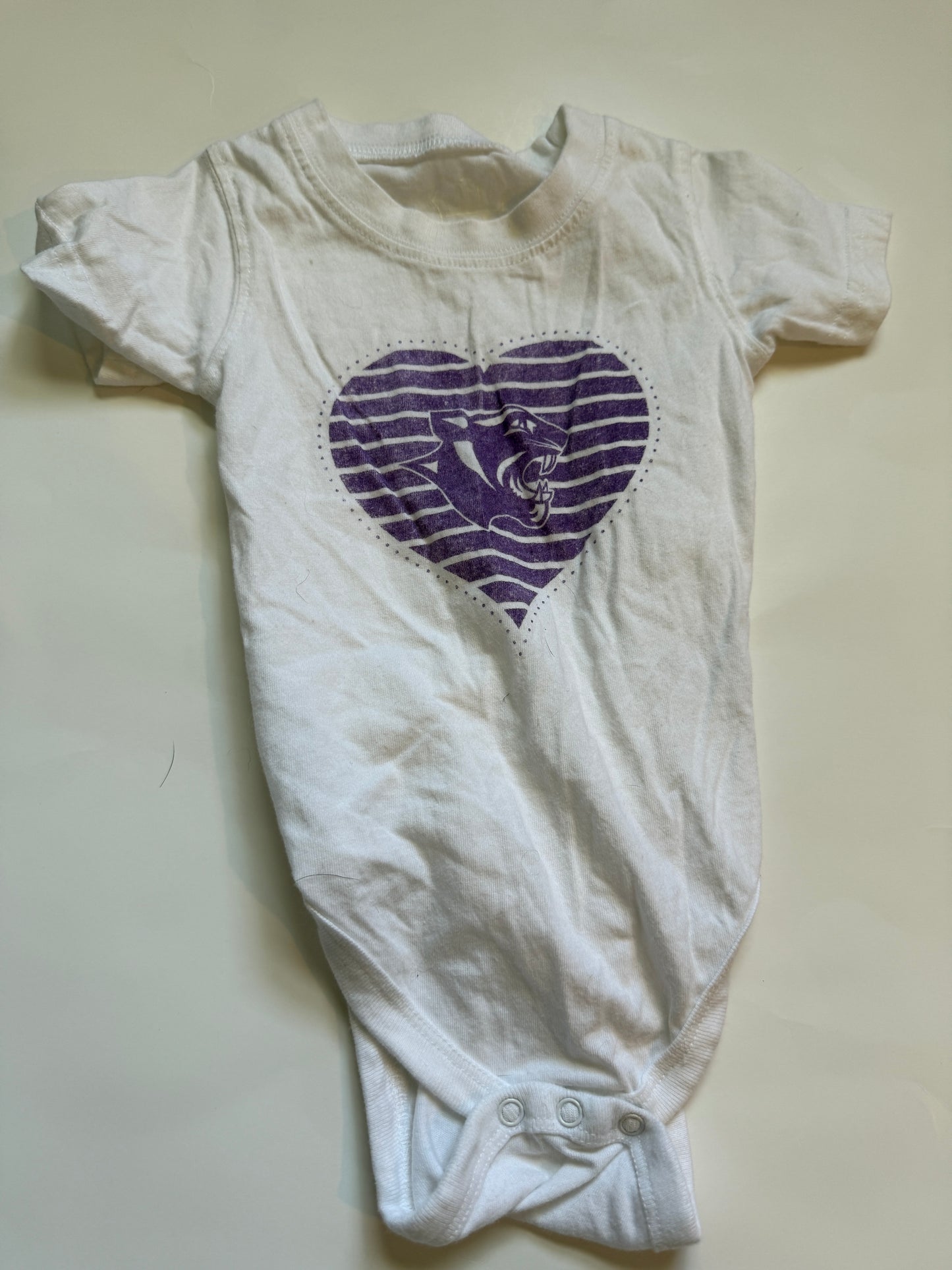 #116 Elder heart onesie size 12 months