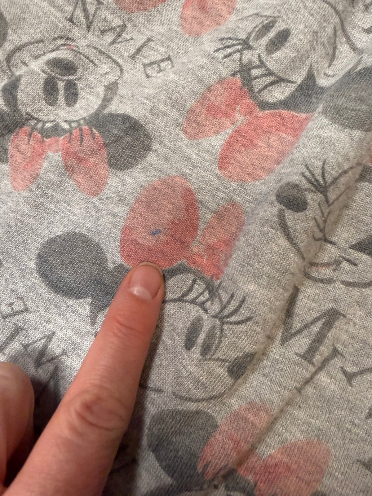 #141 Girls 5 Disney Junior Gray Minnie Mouse Sweatshirt Dress
