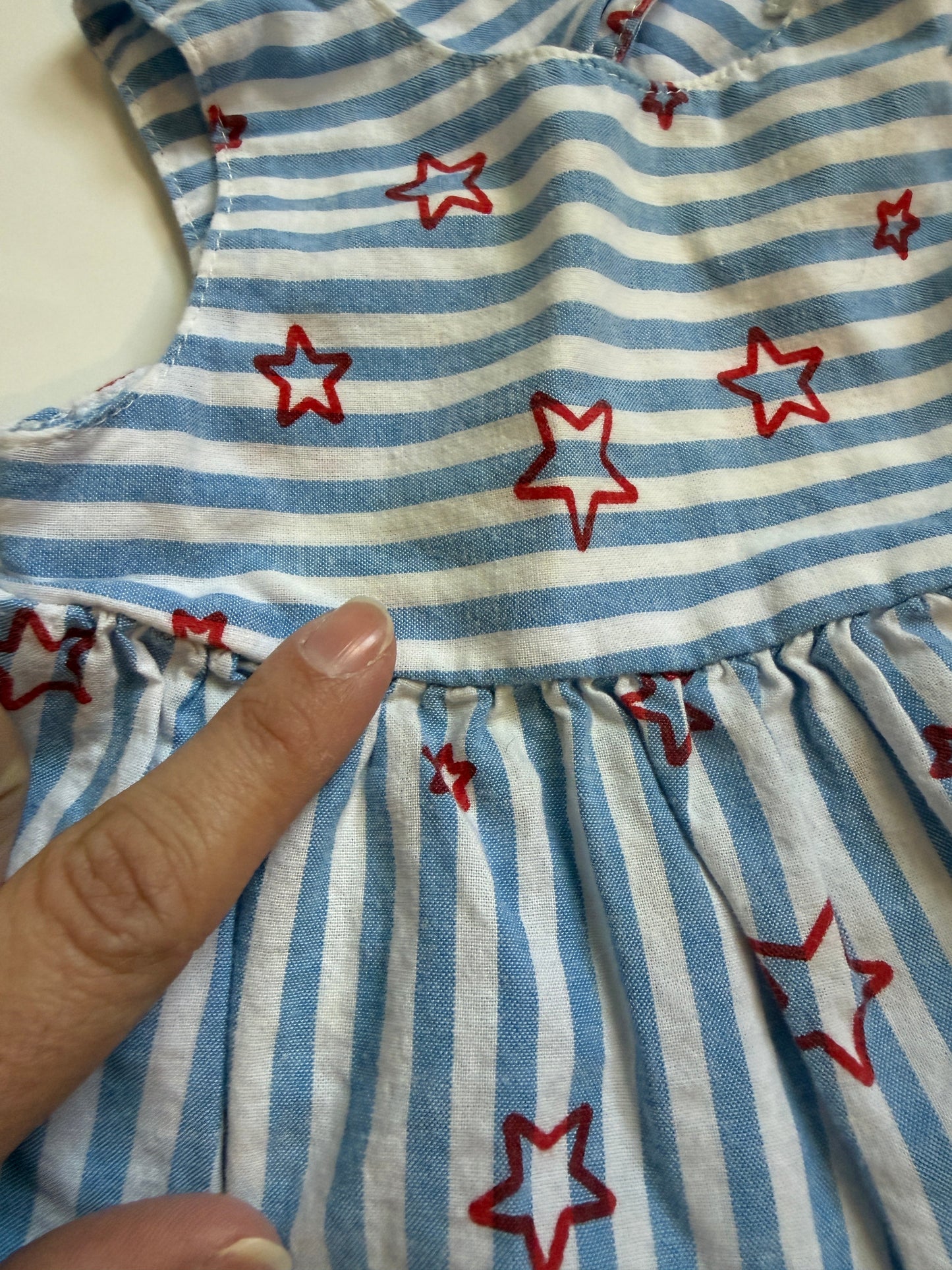 #116 4th of July outfit girls 3-6 months