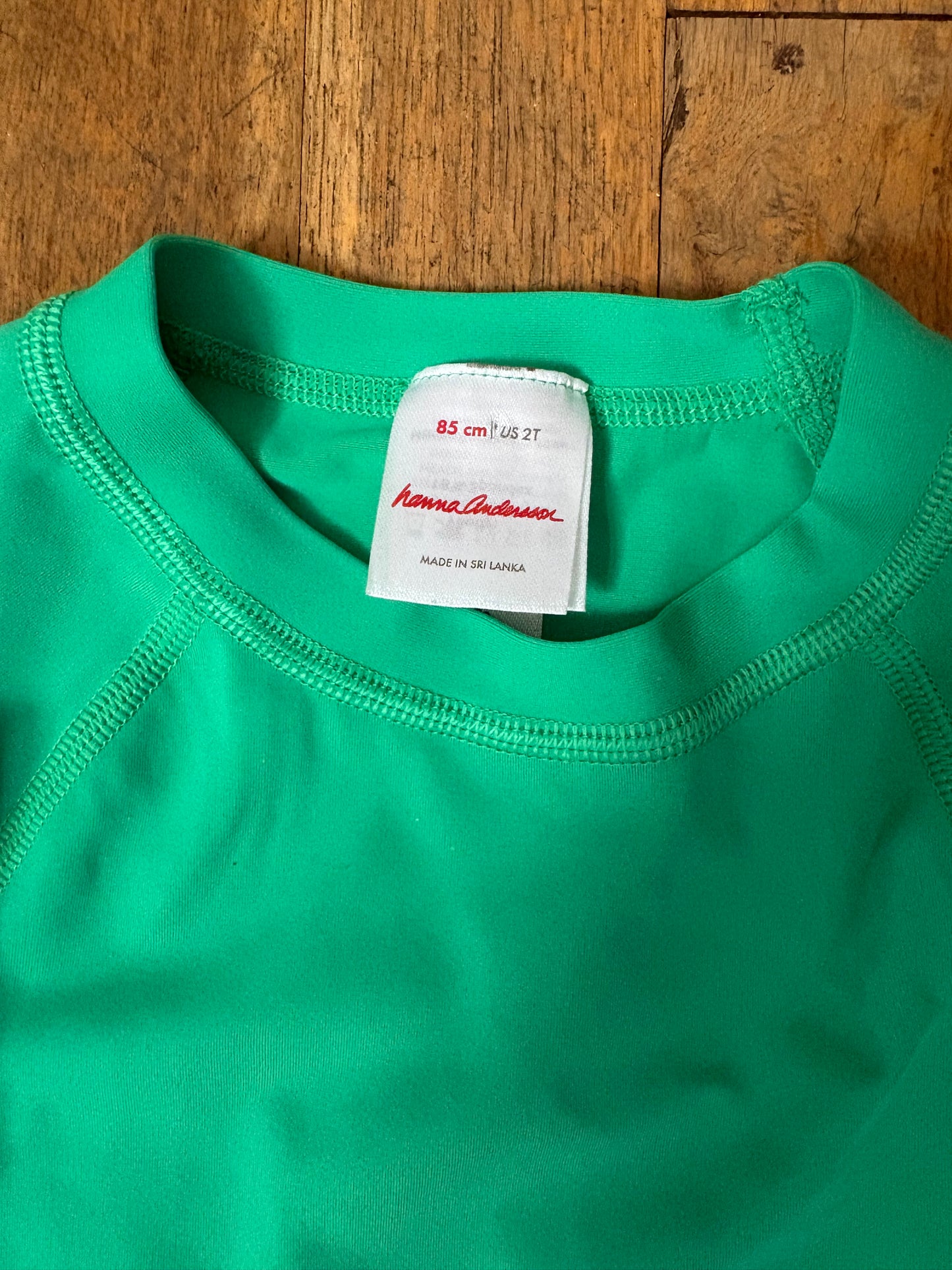 #116 Hanna Andersson baby boy swim rashguard 2t