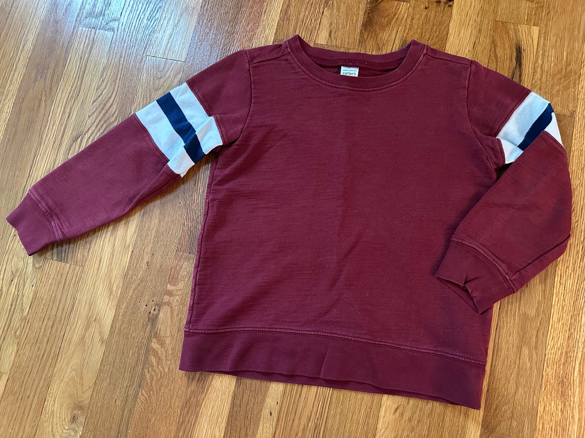 Seller #101 Carter's kid size 6 boys maroon sweatshirt