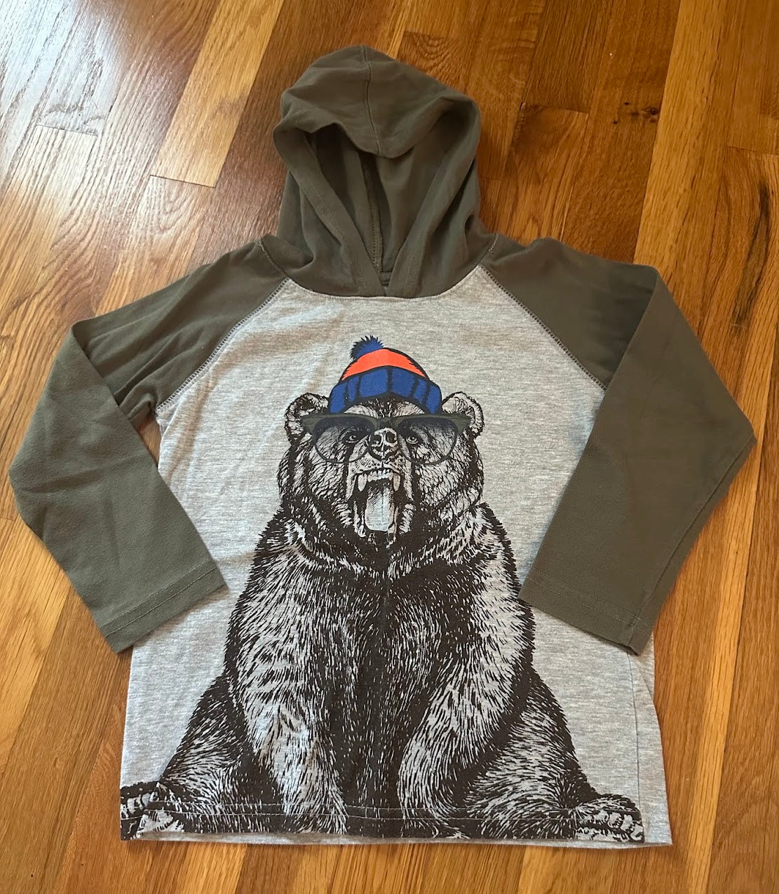 Seller #101 Boys size 5 hooded long sleeve shirt