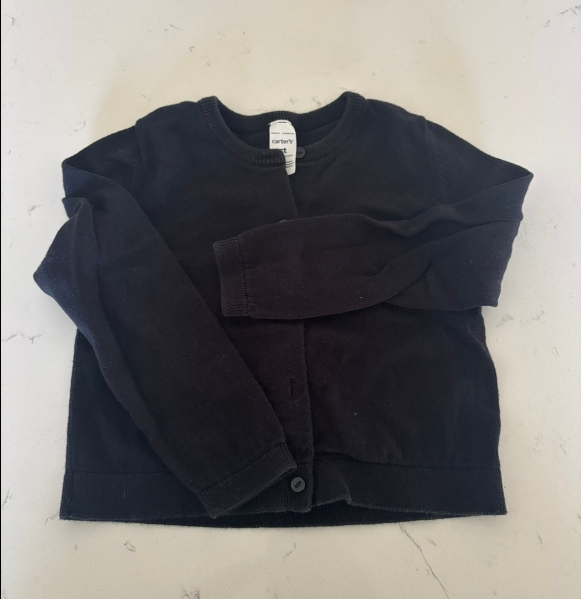 #81 - Carters - Black Cardigan - Girls Size 5