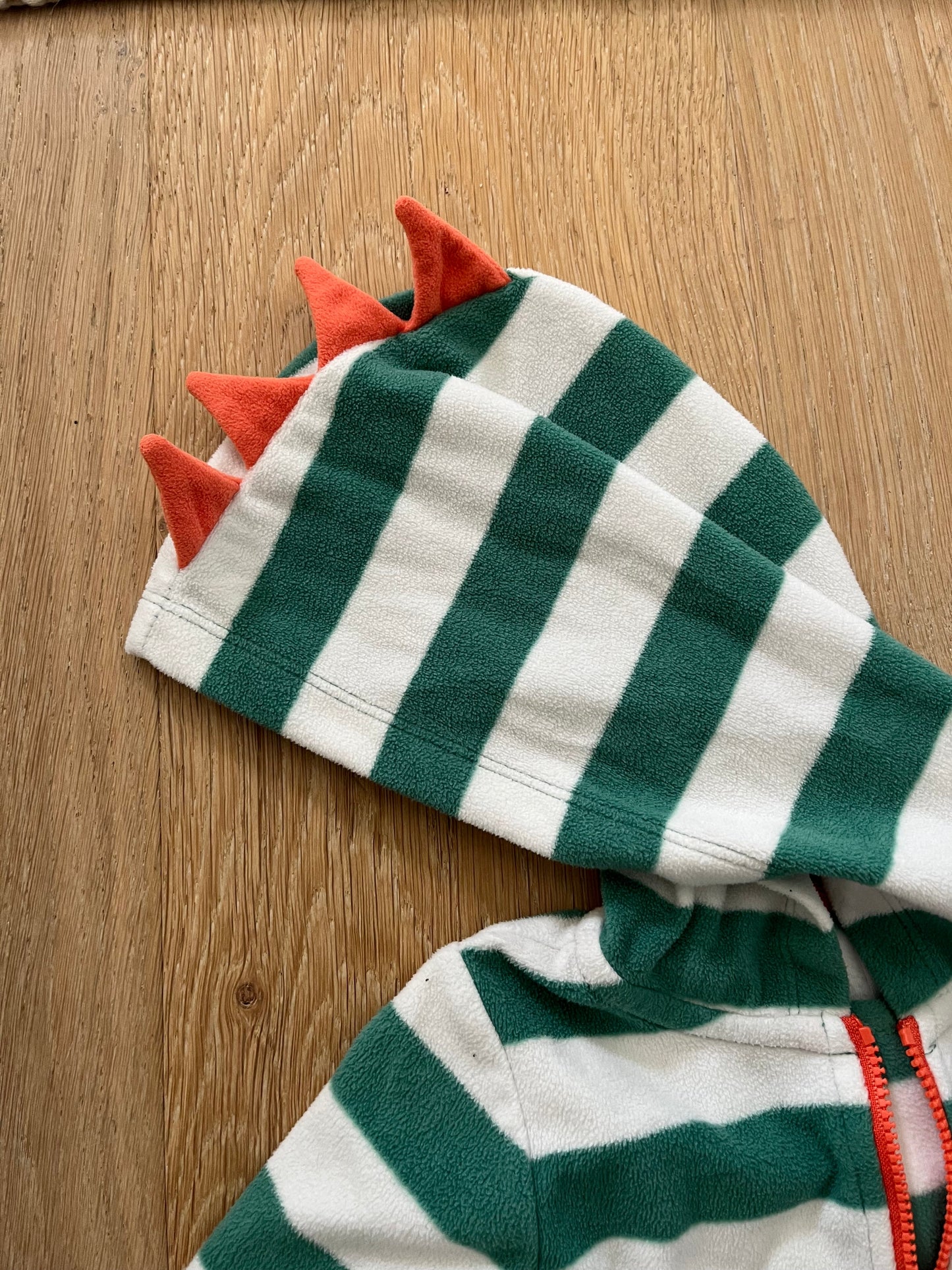 #110 Carter's Boys 18 Months Striped Fleece Onesie