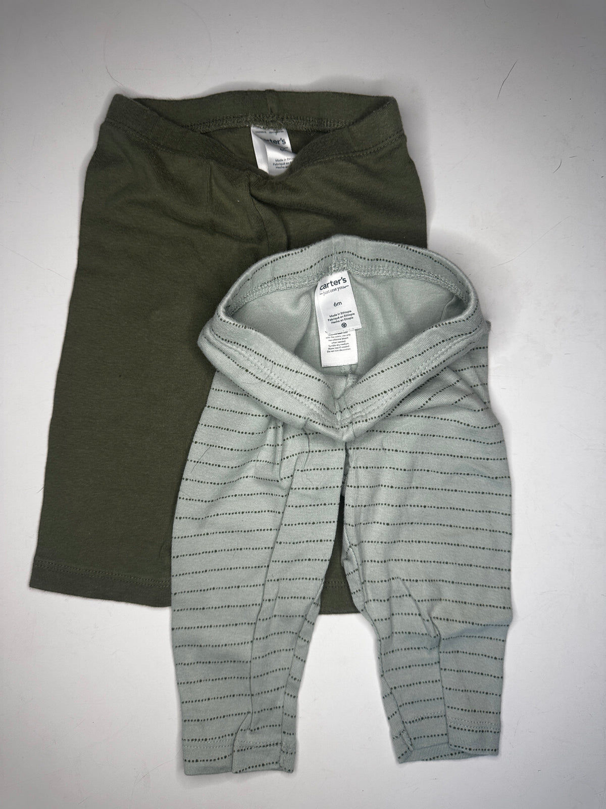 Seller #40 Carter's 0-6 month gender neutral green pants bundle