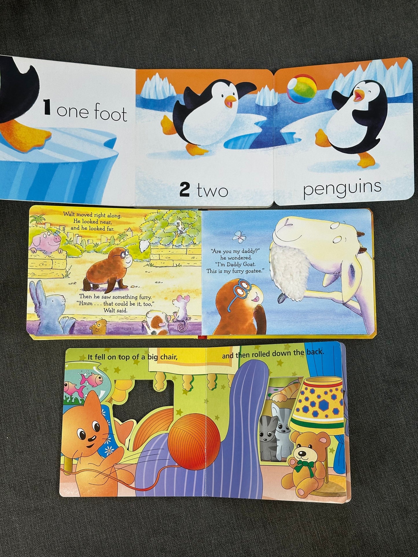 #186 Set of 3 Interactive Board Books - VGUC
