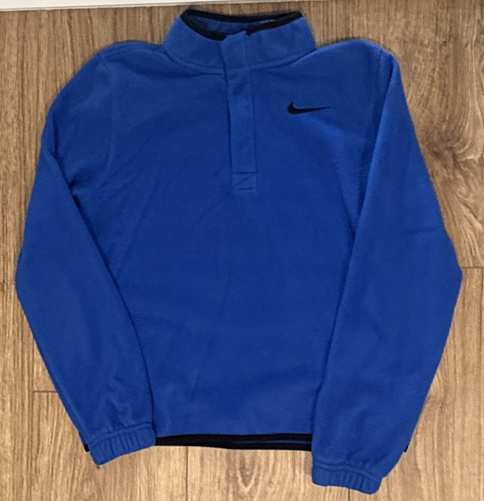 Seller #100 Boys Medium Nike Fleece 1/4 Zip Blue Pullover