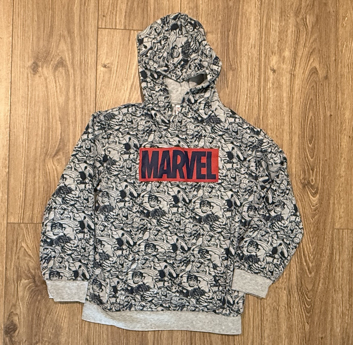 Seller #100 Boys Large (14) Marvel Logo Hooded Sweatshirt