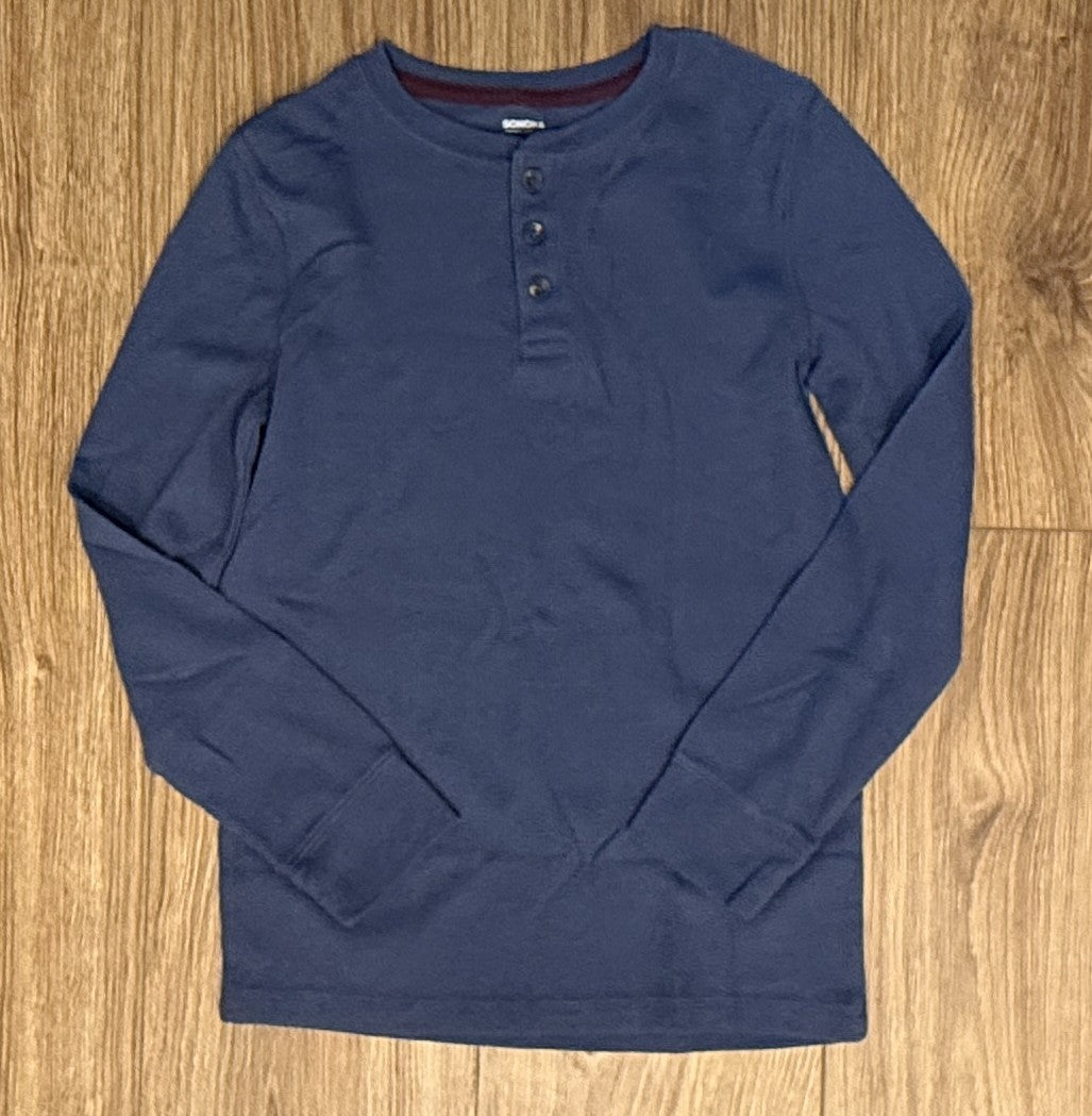 Seller #100 Boys Size M Sonoma Slate Blue Supersoft Thermal Long Sleeve Shirt