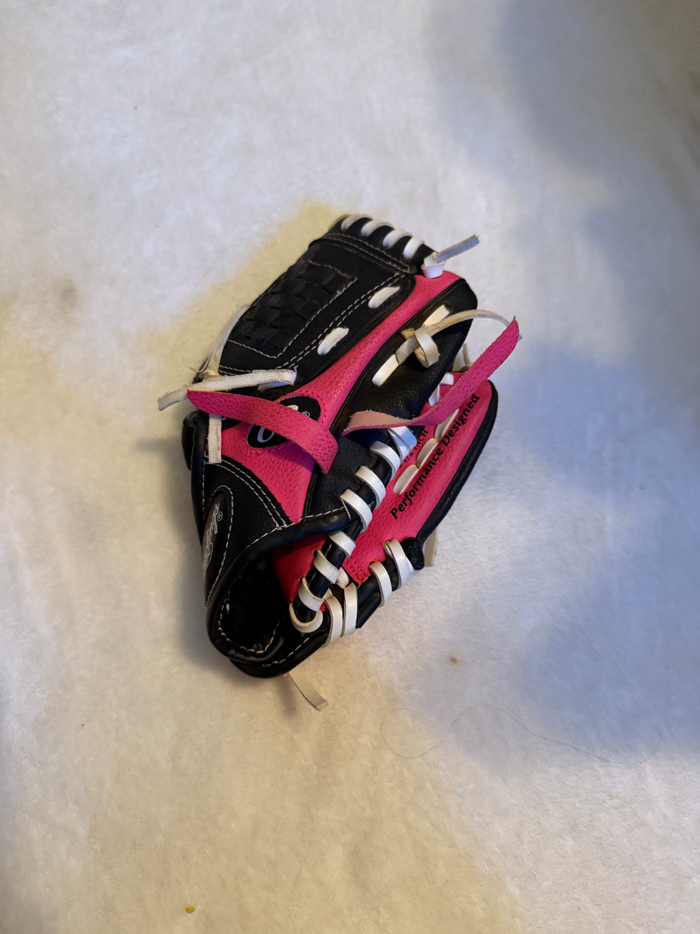 Seller #66 Girls Rawlings 8 1/2 inch Left Handed Softball Glove