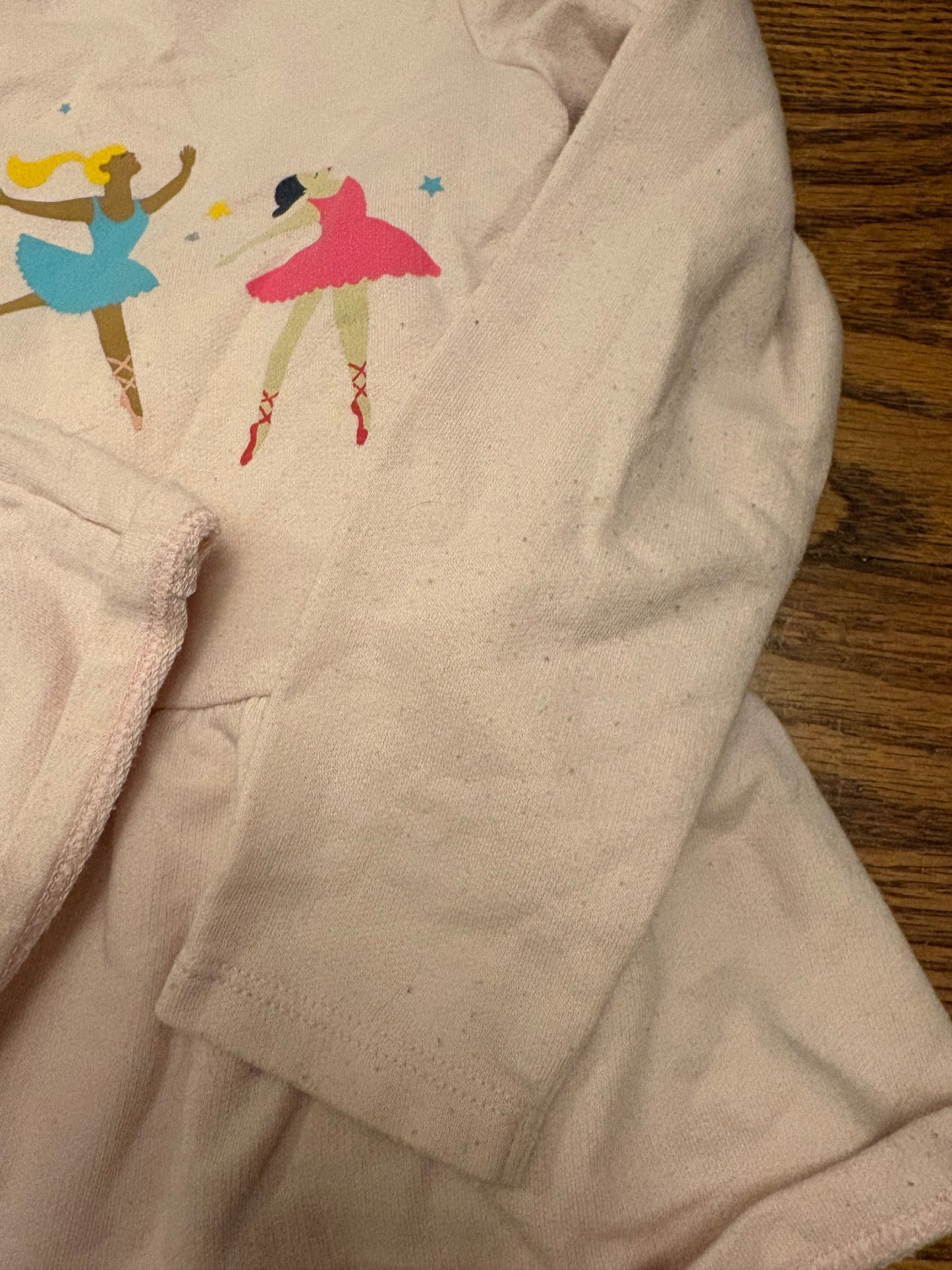 #36 5T Girls Corduroy White Glitter pants and Ballet Shirt