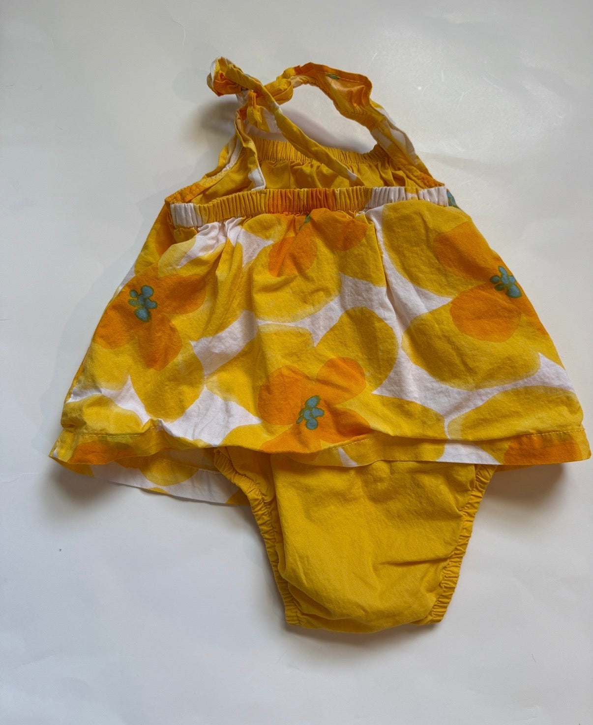 REDUCED #116 Carters yellow flower dress girls 9 months