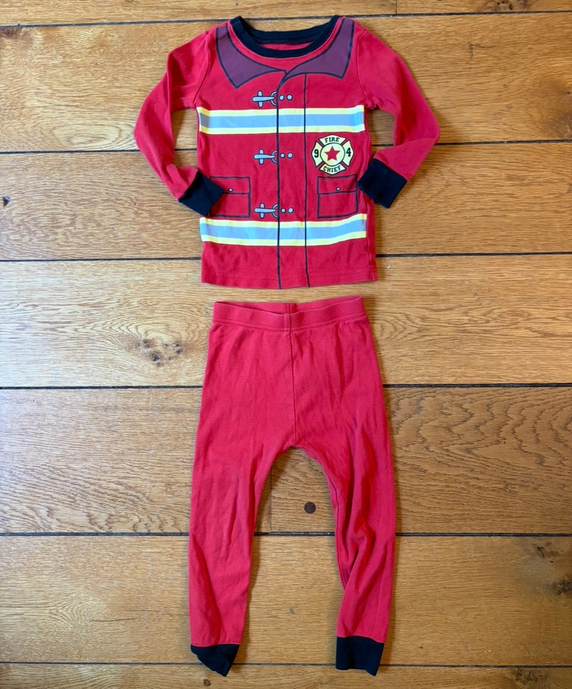 #22 Firetruck Old Navy Fireman pajamas 3t