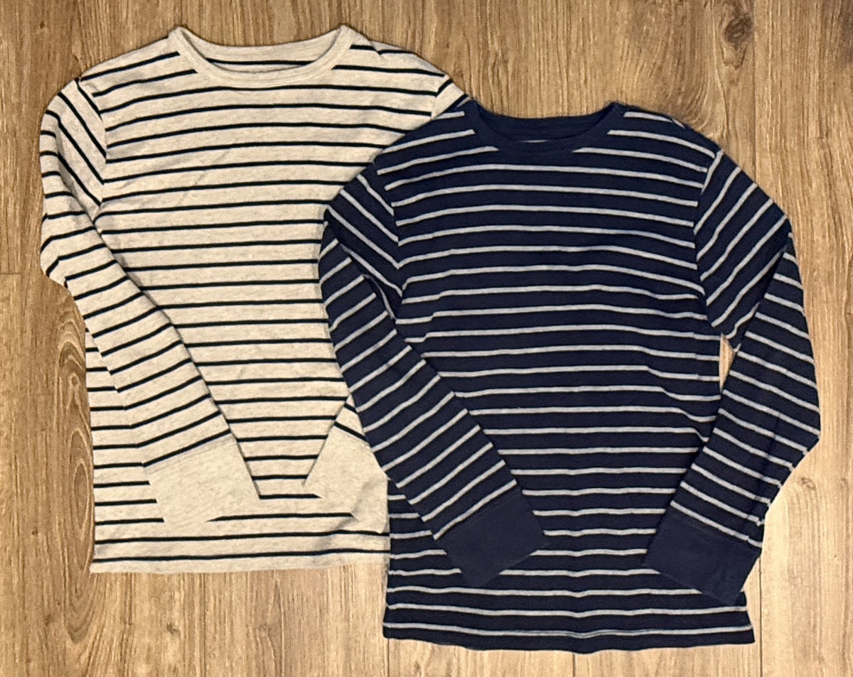 Seller #100 Boys Size L 10/12 Children's Place Striped Waffle Shirts Set
