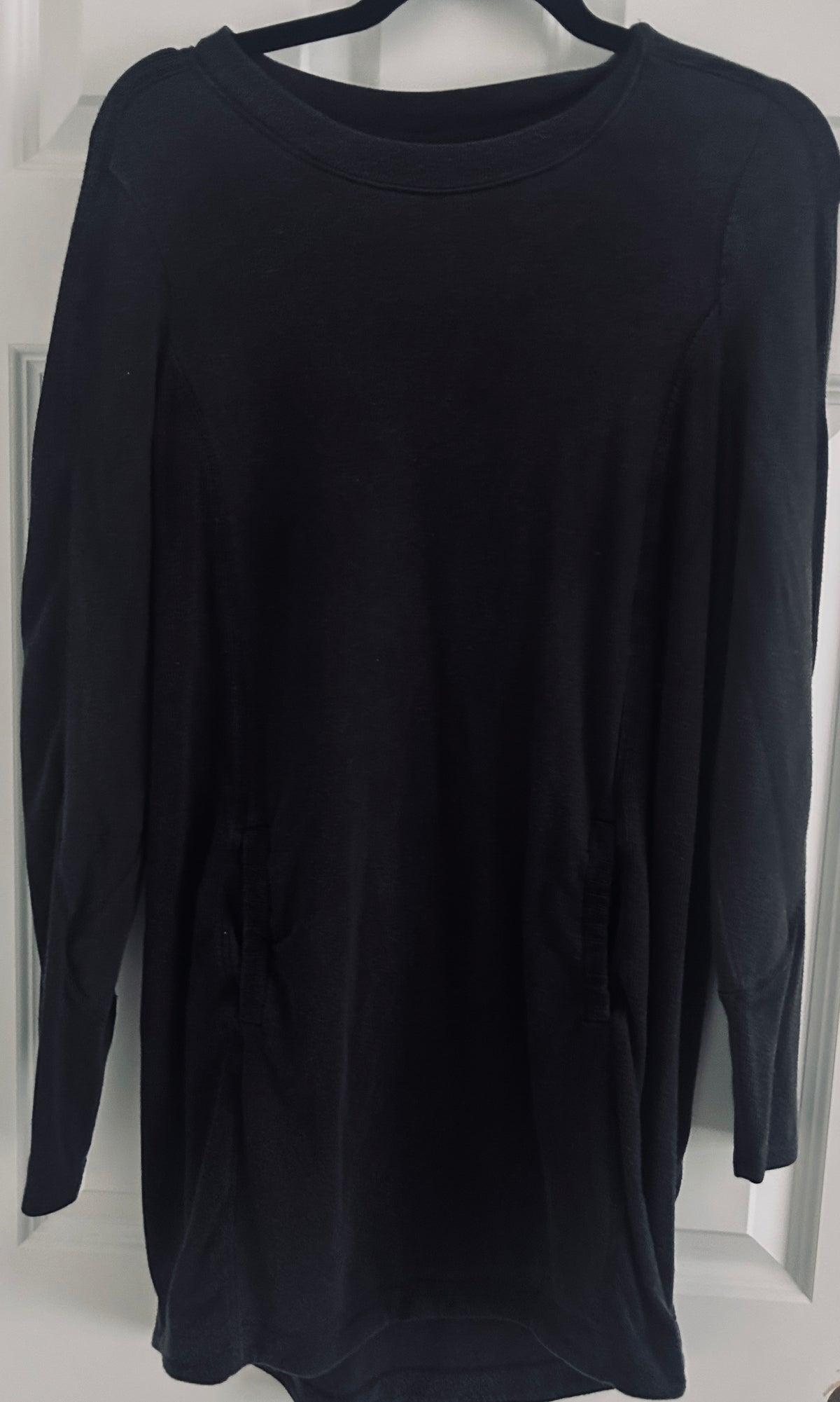 #15 Athleta Small Softest Black LS Dress (with Pockets!!)