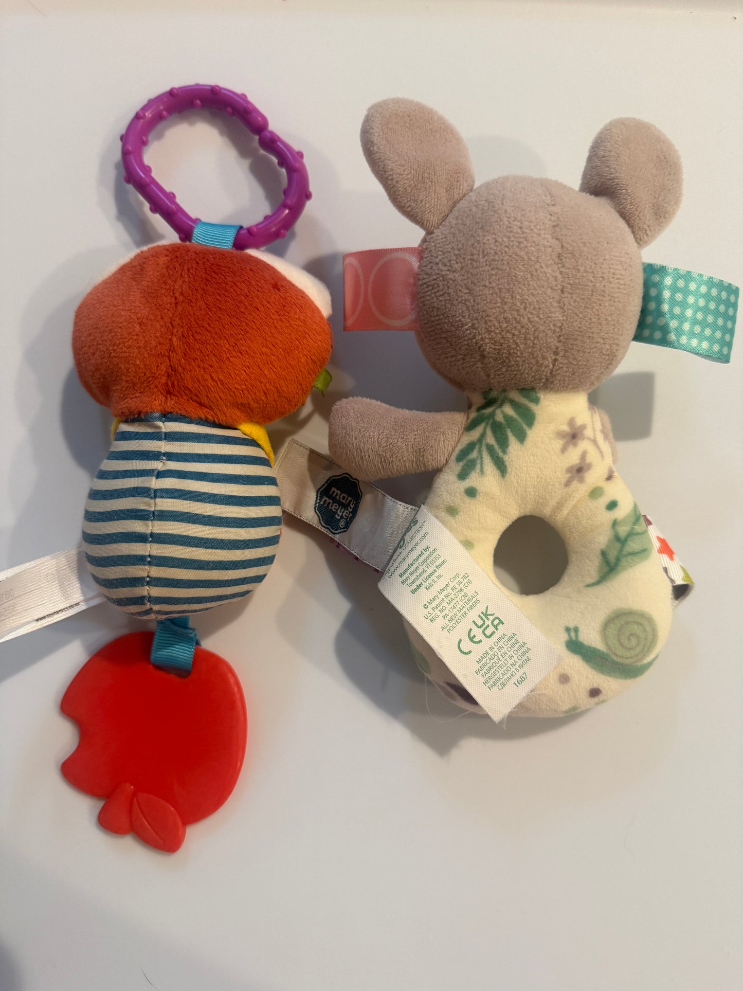 #116 Baby toys 2 rattle toys fox and deer