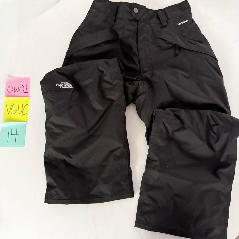 Seller 196- black north face snow pants 14