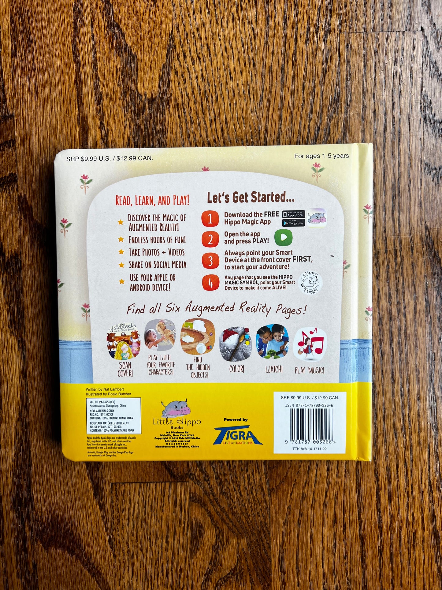 Seller #115 - Goldilocks & The Three Bears Augmented Reality Board Book, EUC